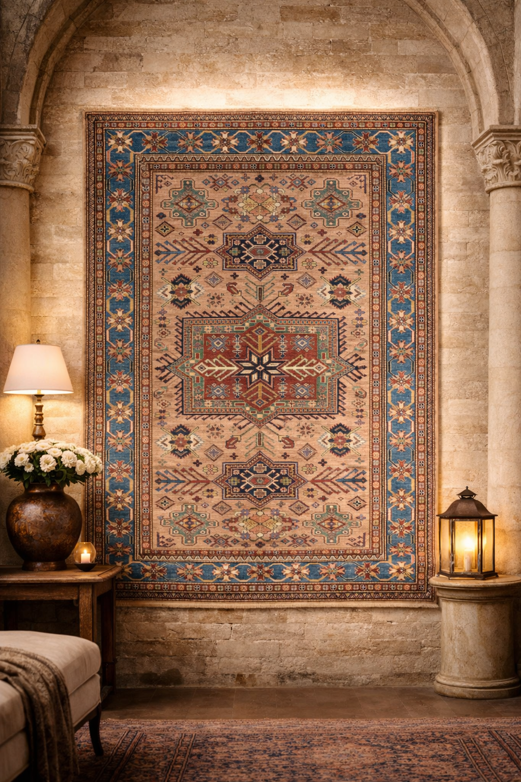 Kazak super Orientteppich Handgeknüpft 166 x244 cm Schurwolle Kazak super Orientteppich Handgeknüpft 166 x244 cm Schurwolle