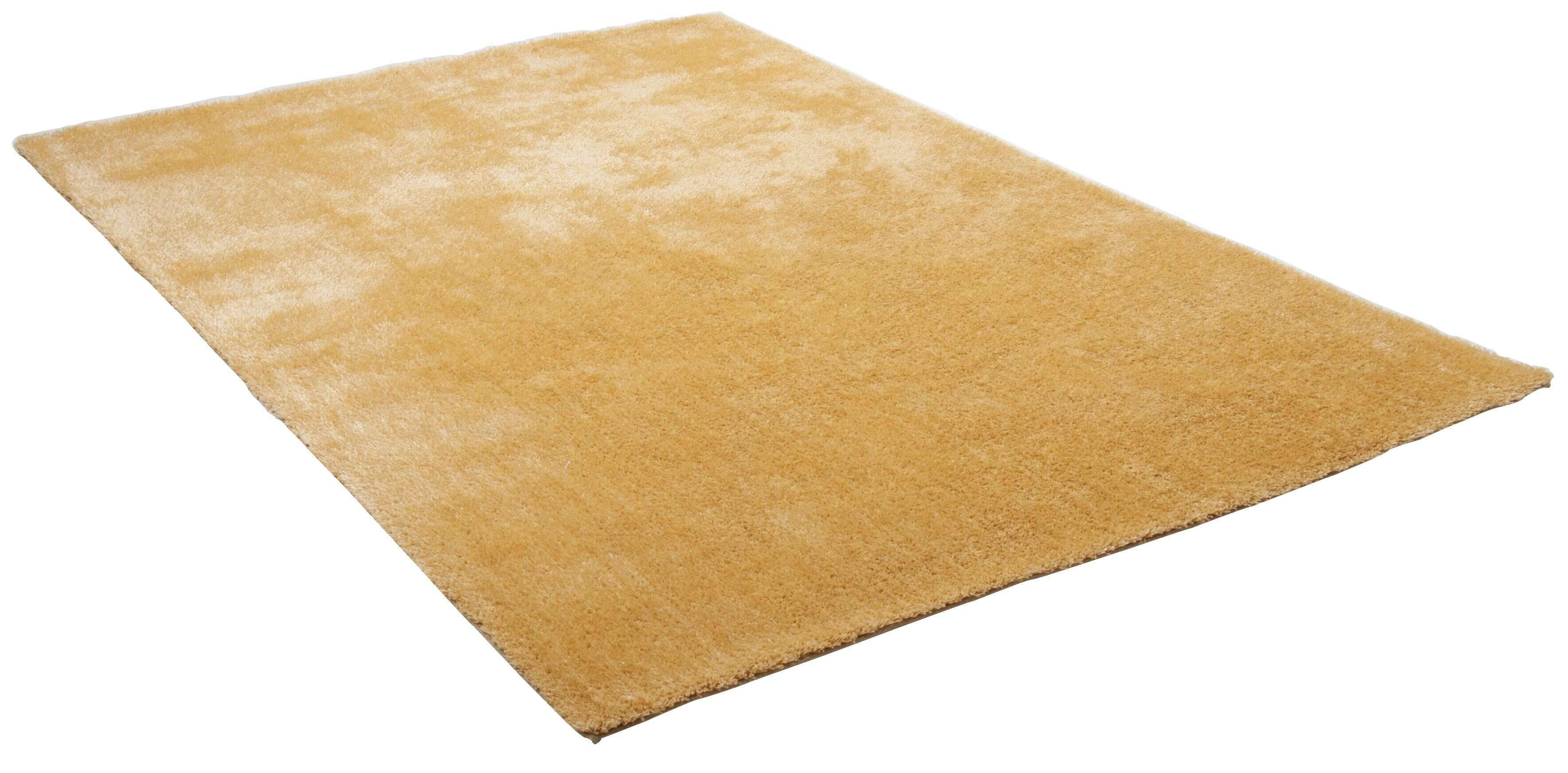 Alessia_Uni_870gold_408069_2 Teppich uni Alessia Shaggy Kuschelteppich