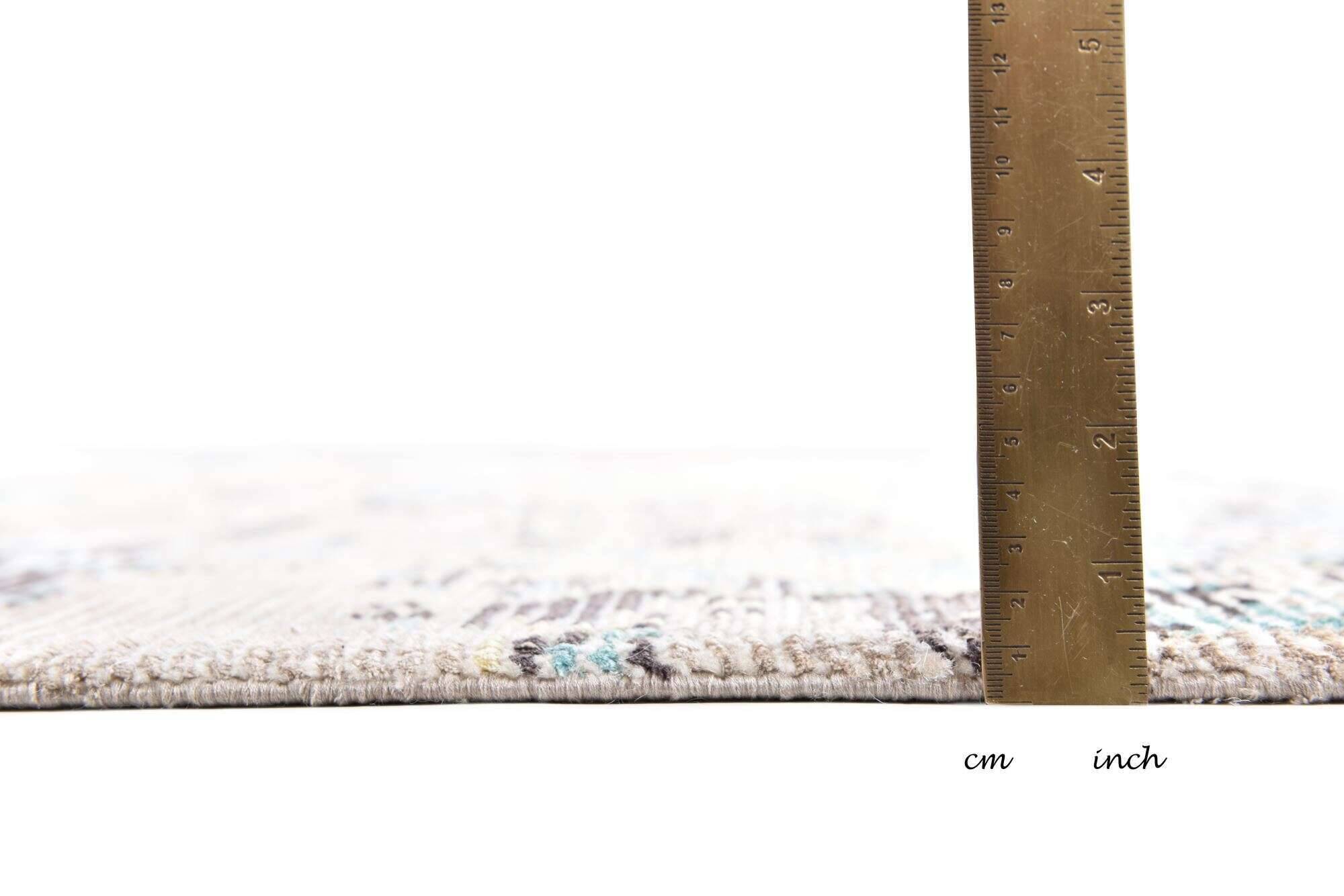 ribeye60_c2393_723turquoisemulti_111220_5 Nepal Teppich Rib Eye Silk 60 Wolle Seide Design Unikat 244x306cm