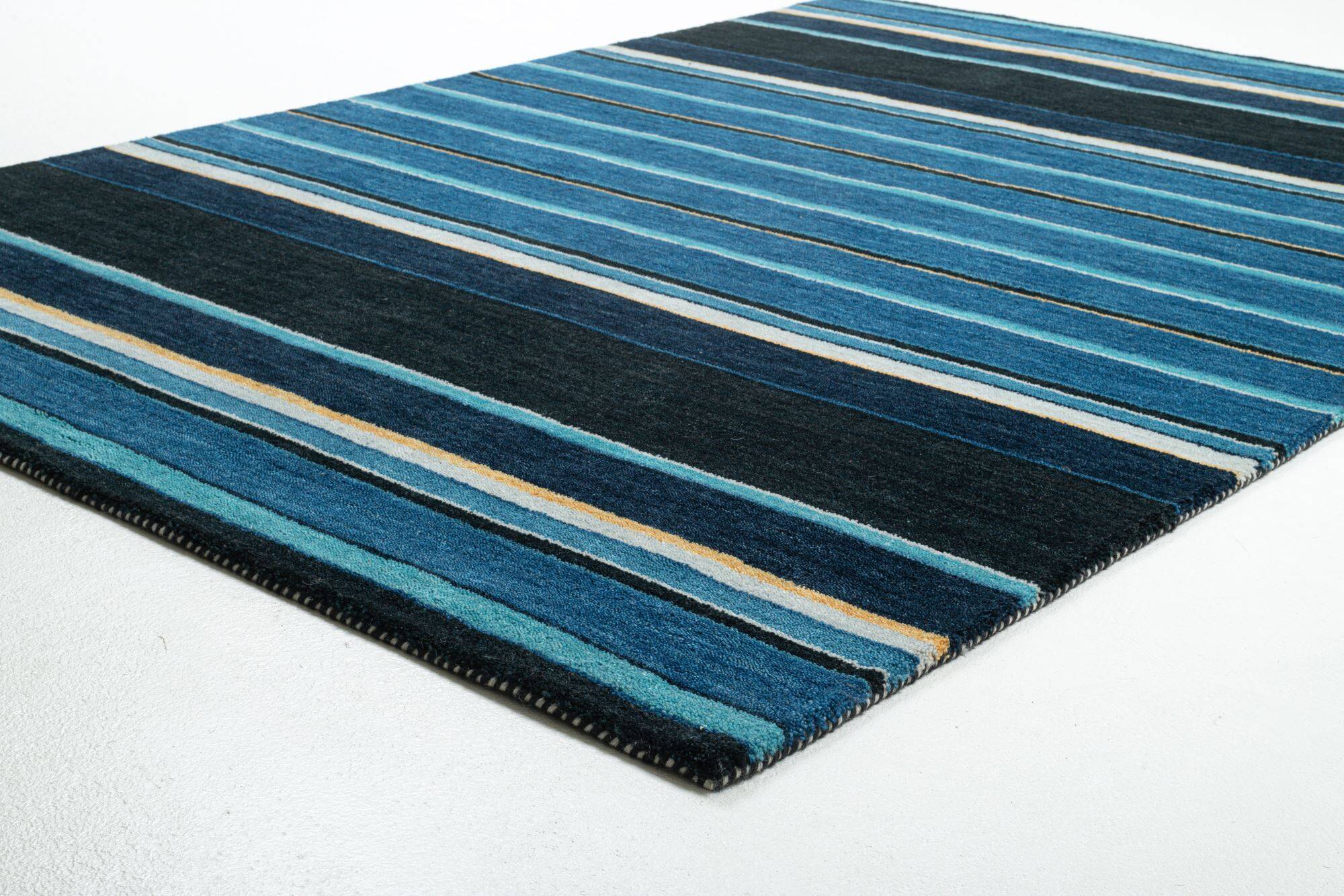 Handgewebter Teppich Haltu Super Noir Schurwolle 160x230cm