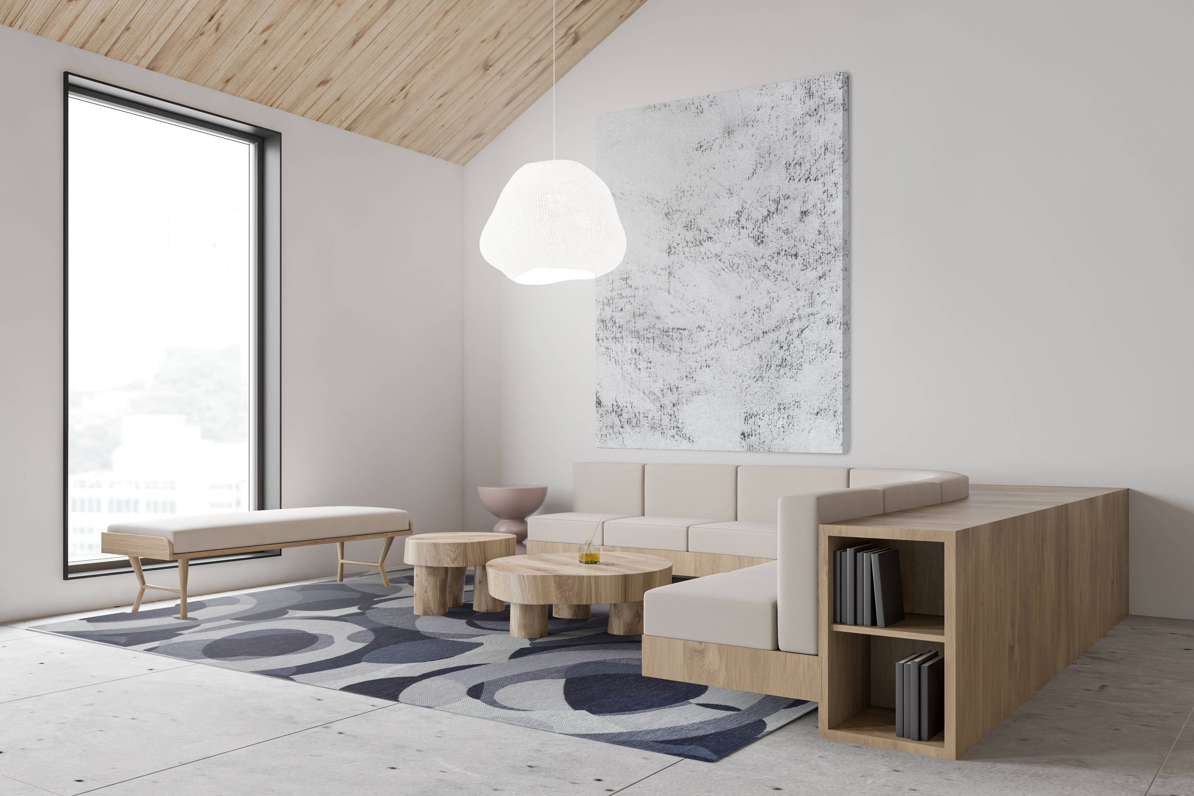 Moderner Teppich MARE BLUE - Waschbarer Teppich Moderner Teppich MARE BLUE - Waschbarer Teppich