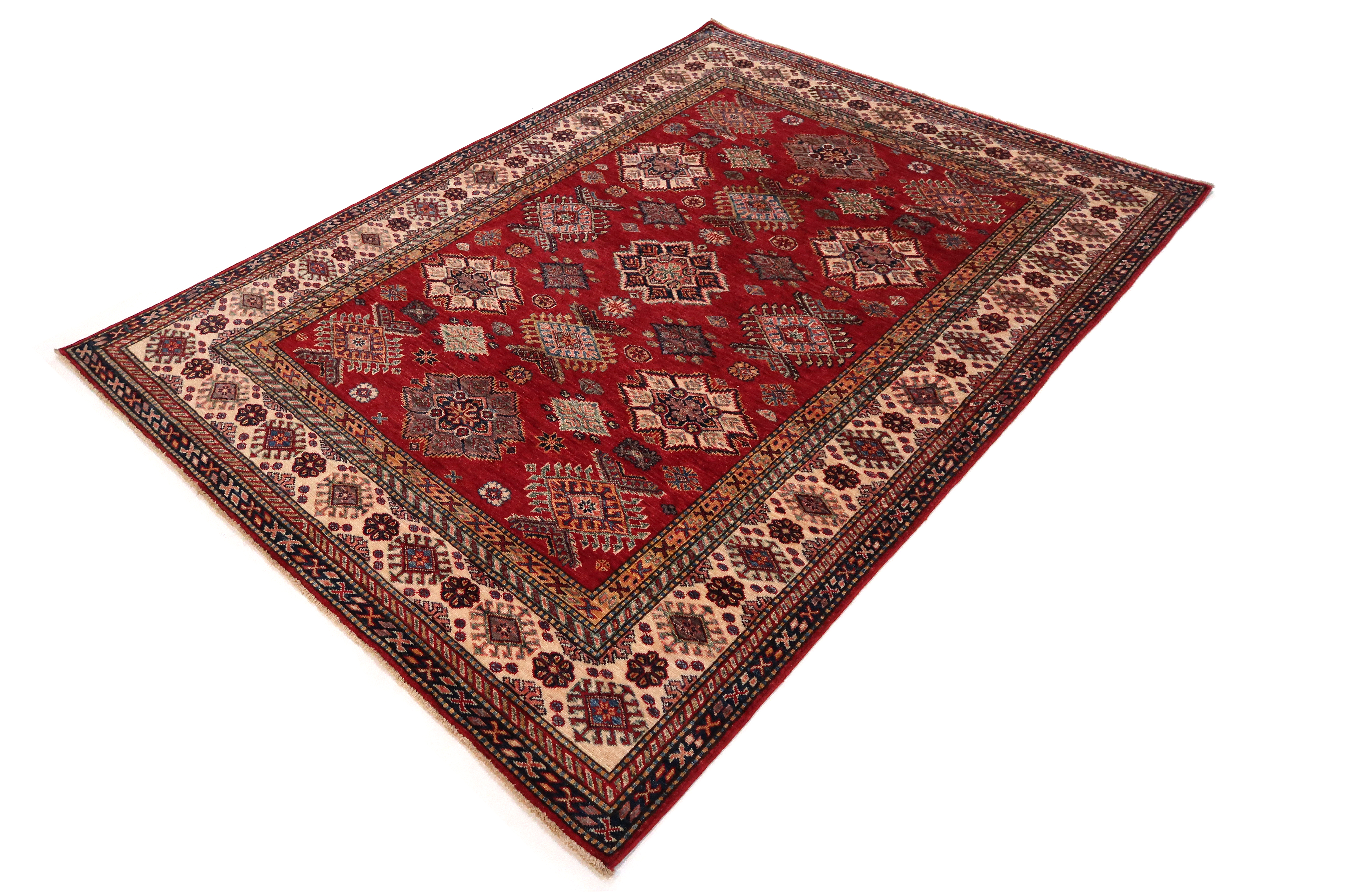 Kazak super Orientteppich Handgeknüpft 173 x230 cm Schurwolle