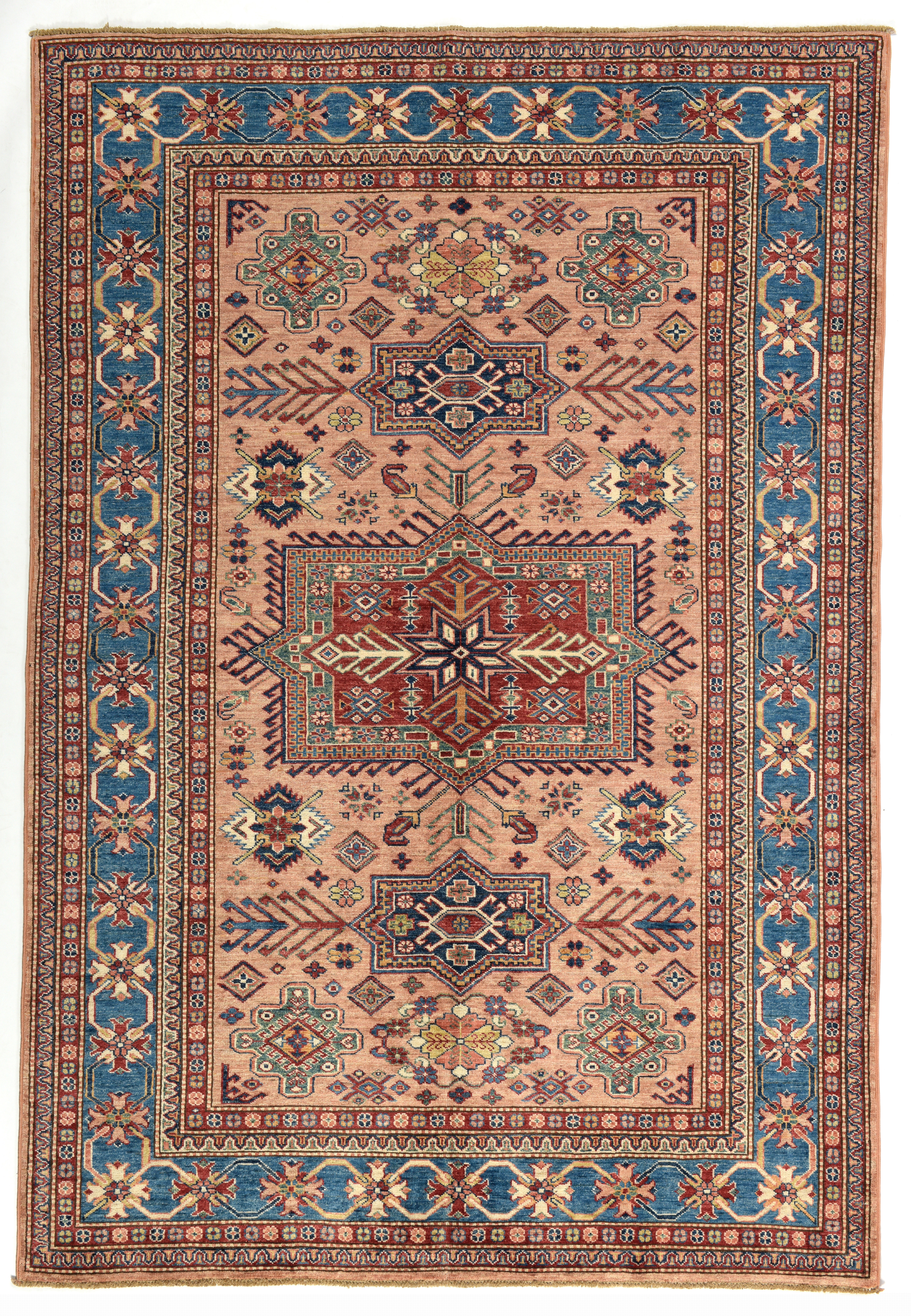 Kazak super Orientteppich Handgeknüpft 166 x244 cm Schurwolle Kazak super Orientteppich Handgeknüpft 166 x244 cm Schurwolle