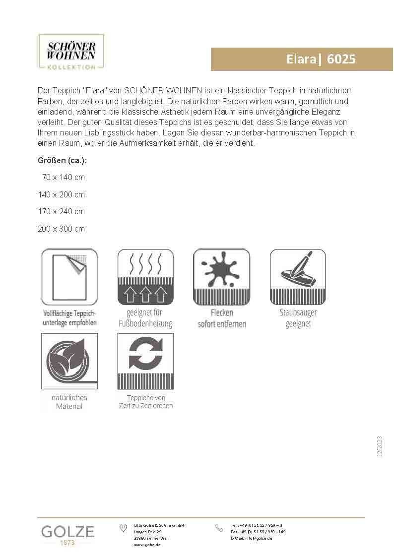 Wollteppich Elara 6025-241-001 von SCHÖNER WOHNEN 