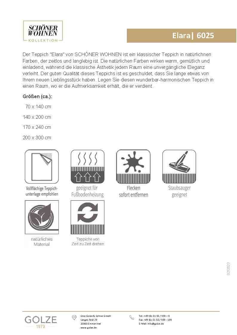 Wollteppich Elara 6025-241-000 von SCHÖNER WOHNEN Wollteppich Elara 6025-241-000 von SCHÖNER WOHNEN