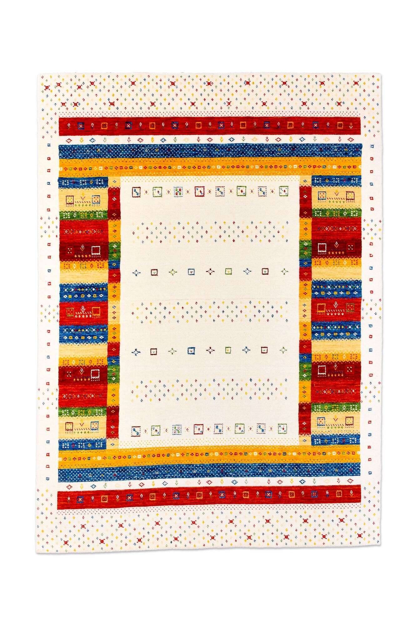 lorisuperdiamond_zo-2418-18_553beigemulti_412776_1 Gabbeh Teppich Orient 160x230cm Schurwolle beige bunt