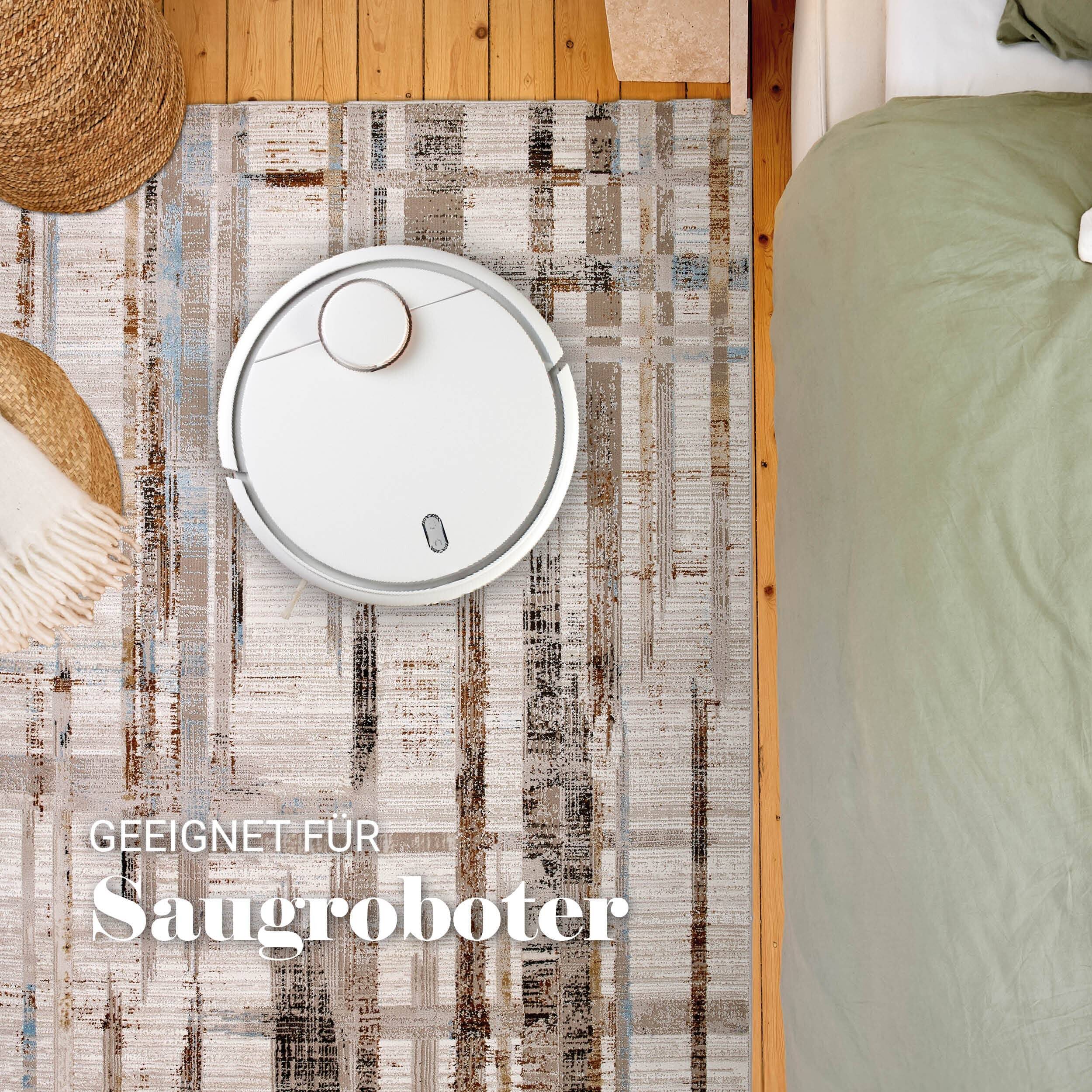 Vintageteppich Jules D.252 C. 043 Striche grau-beige Vintageteppich Jules D.252 C. 043 Striche grau-beige