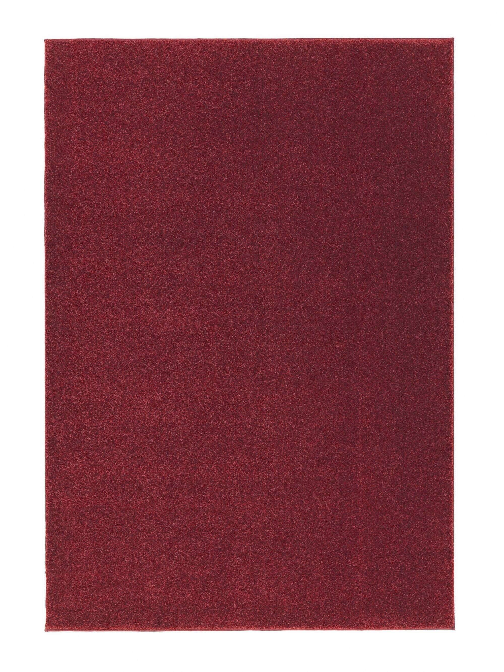 6870_001_010_Samoa_Uni Teppich uni rot Samoa 6870-001-010 Kuschelteppich