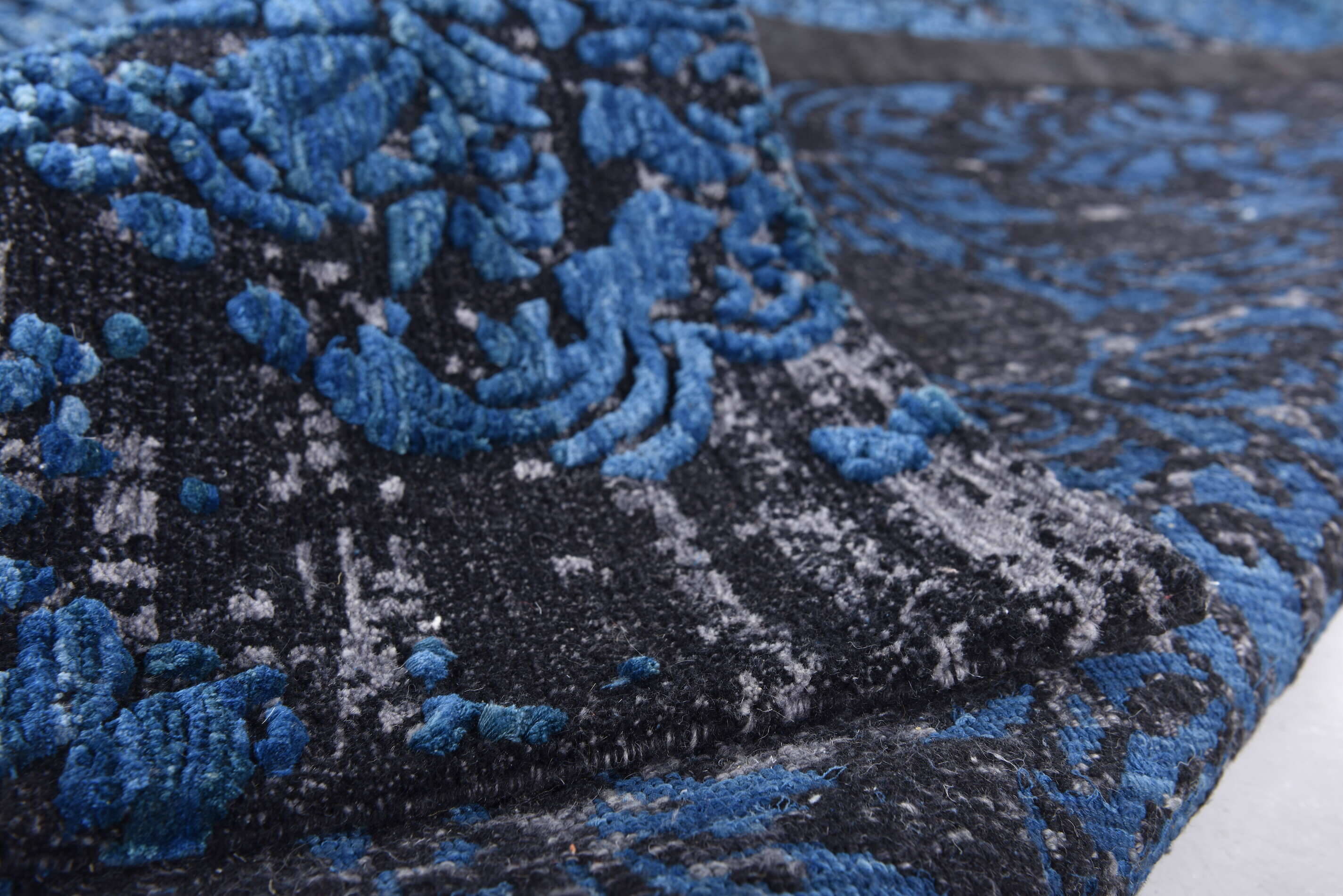 JabuSilk60_C2035_730Petrol_427727_9 Nepal Teppich Jabu Silk 60 Wolle - und Seide Teppich