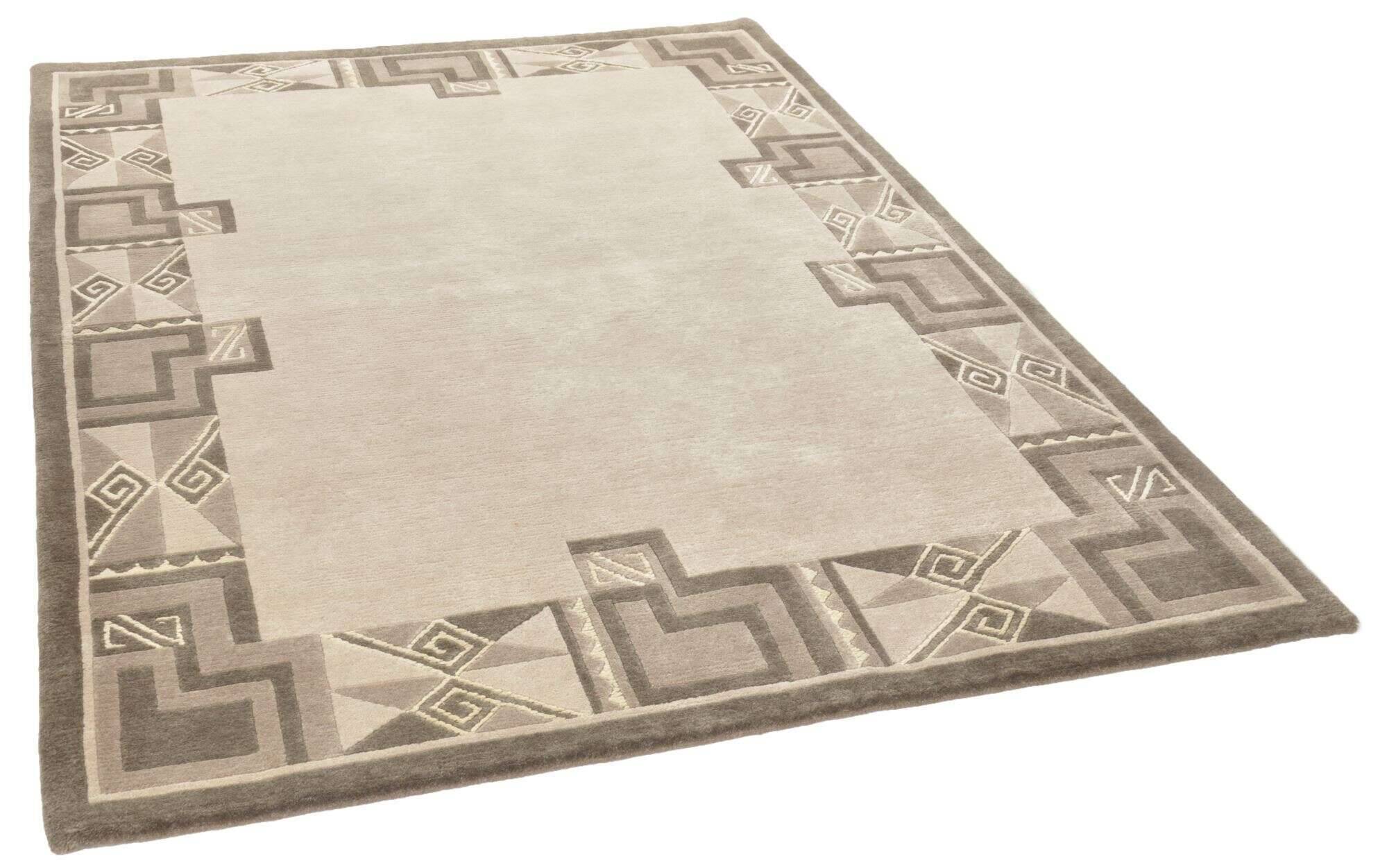 tibetlife_bt263_653greymulti_110185_2 Nepal Tibet Teppich Gurkha 160x230 cm beige