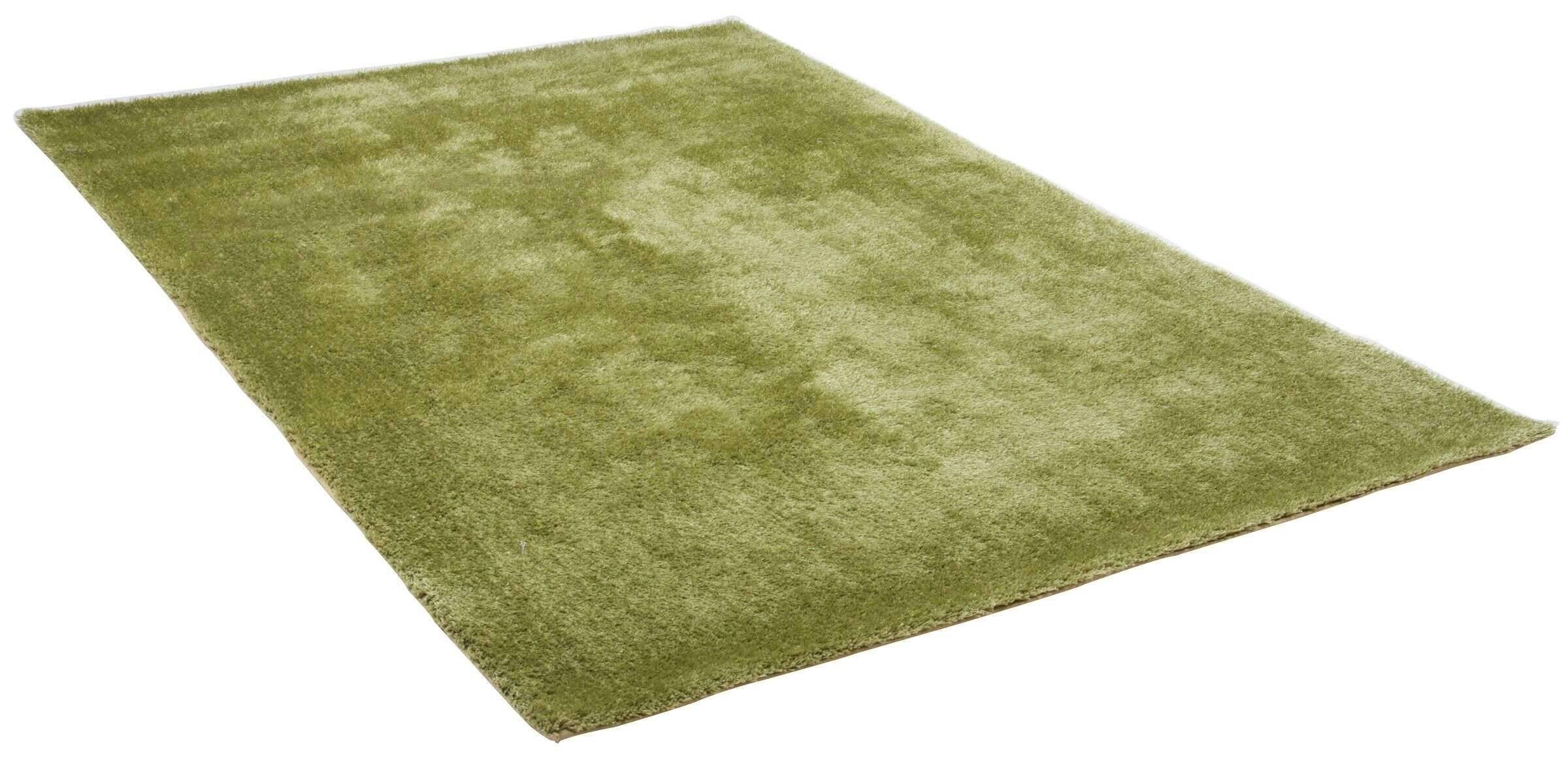 Alessia_Uni_300green_408063_2 Teppich uni Alessia Shaggy Kuschelteppich