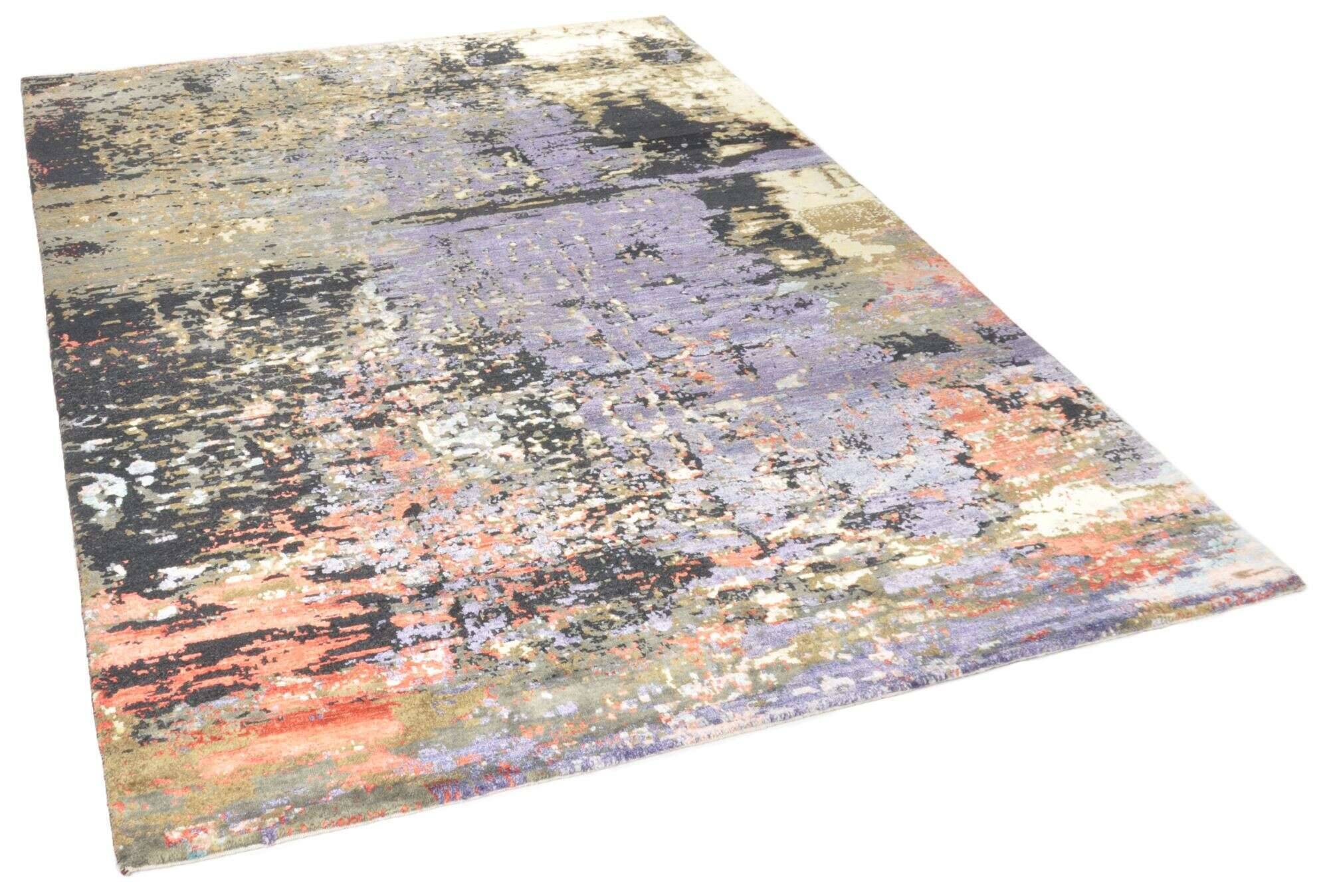 hindustanviscose50_6062_800multicolor_416293_2 Vintageteppich Hindustan Sumak modern im Wunschmaß