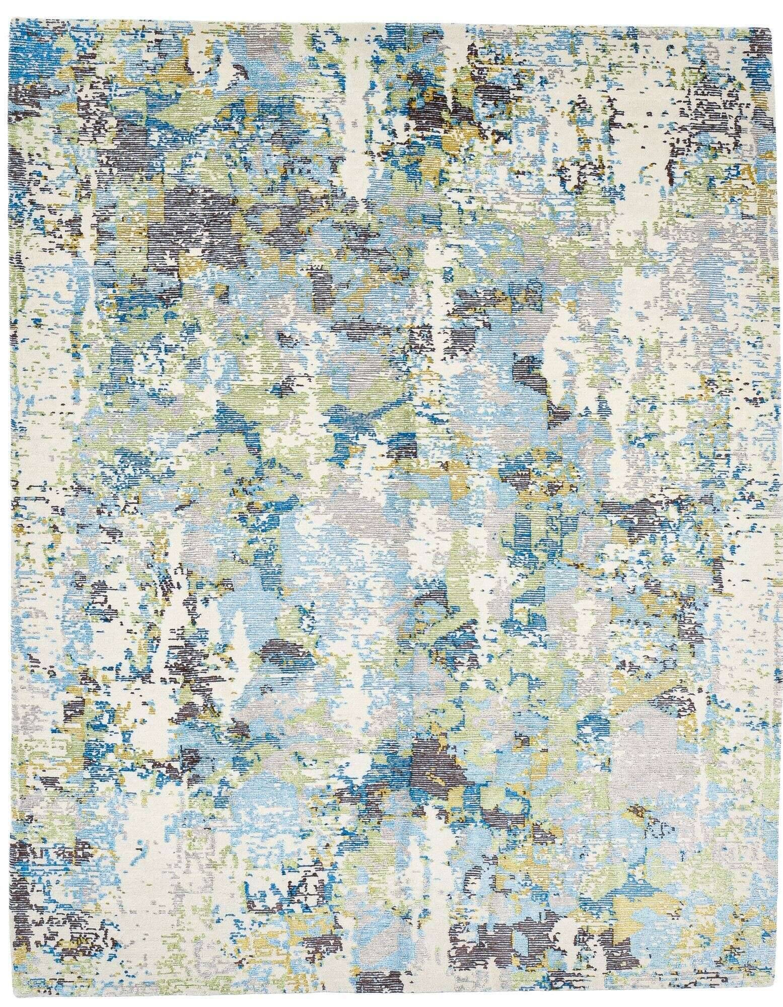 ribeyesilk60_c2395_703blue-multi_111223_1 Nepal Teppich Rib Eye Silk 60 Wolle Seide Design Unikat 243x307cm