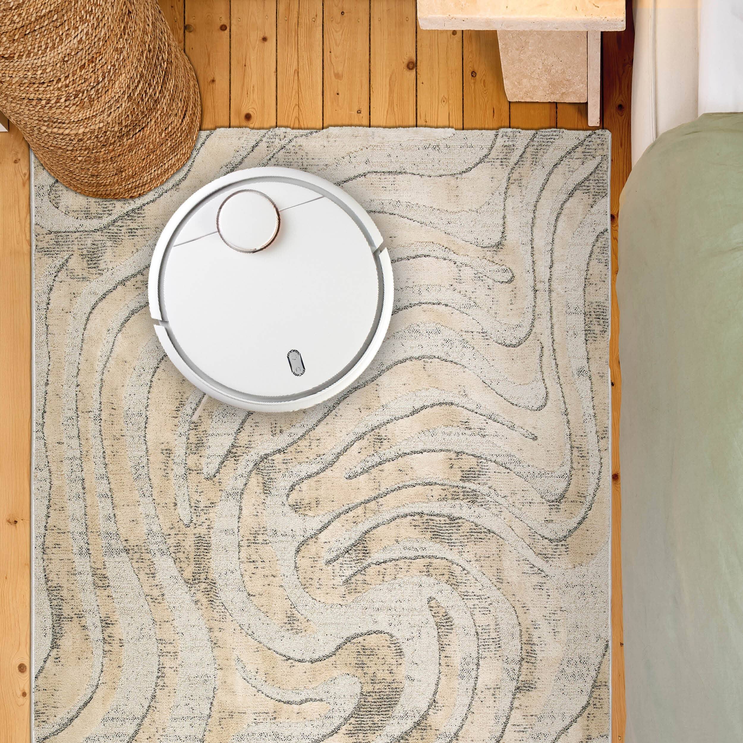 Wohnteppich Lou D.251 C.003 Wellen creme-grau Wohnteppich Lou D.251 C.003 Wellen creme-grau