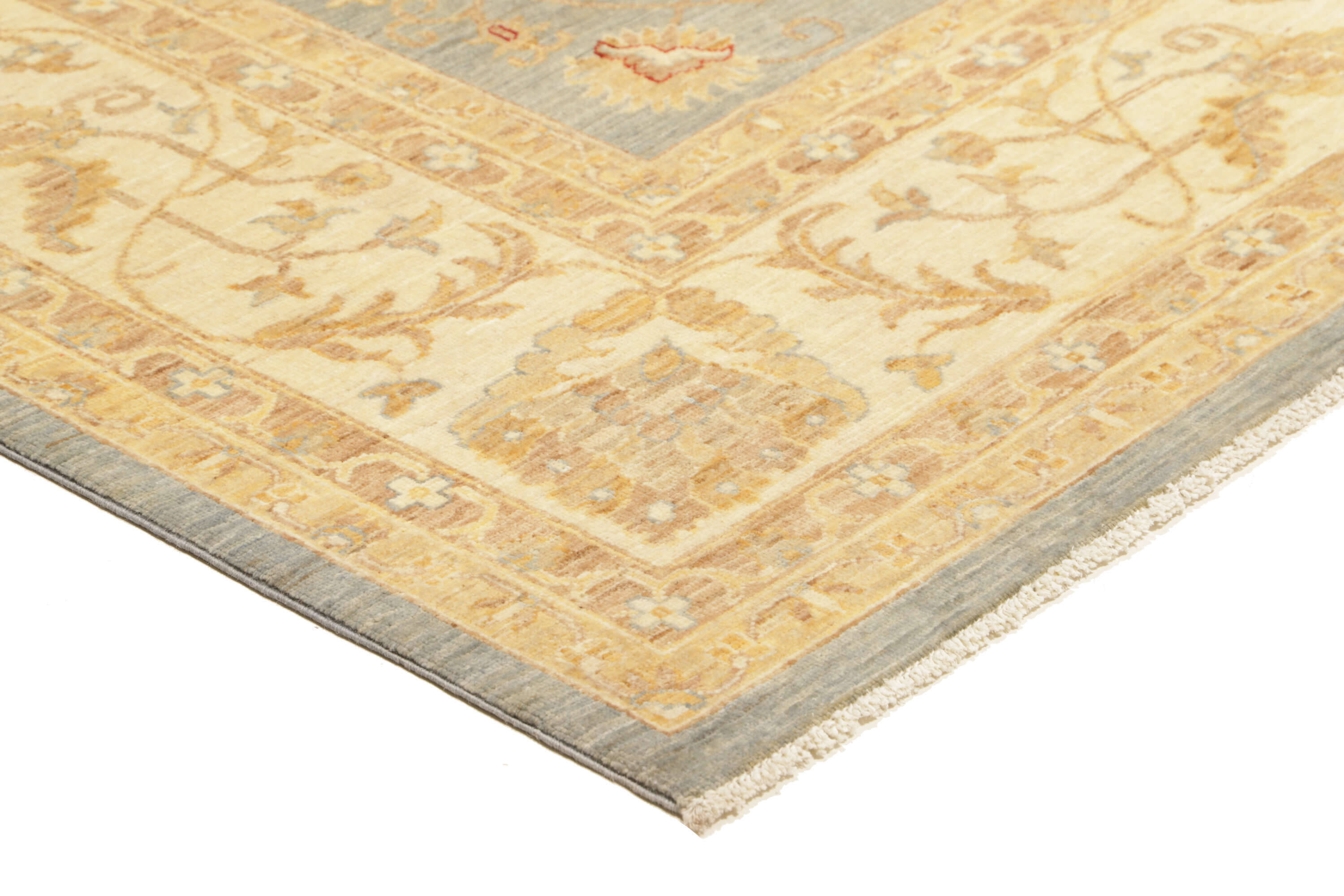 RSN365904-00004 Teppich Ziegler 247 x 290 cm Orientteppich blau - beige Handgeknüpft Schurwolle