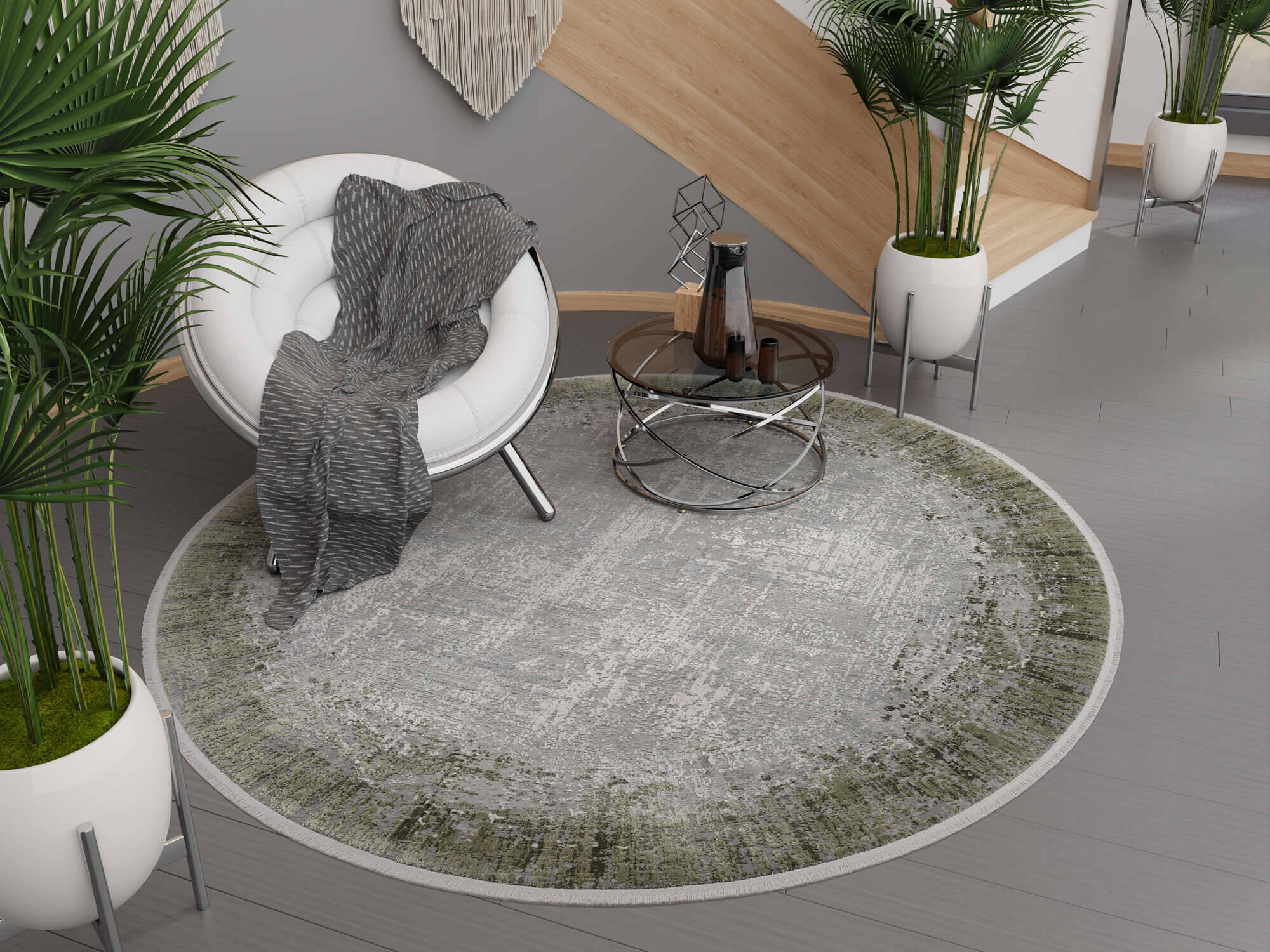 BES01-963-21 Teppich BORDER WK Wohnen Vintage Design Teppich