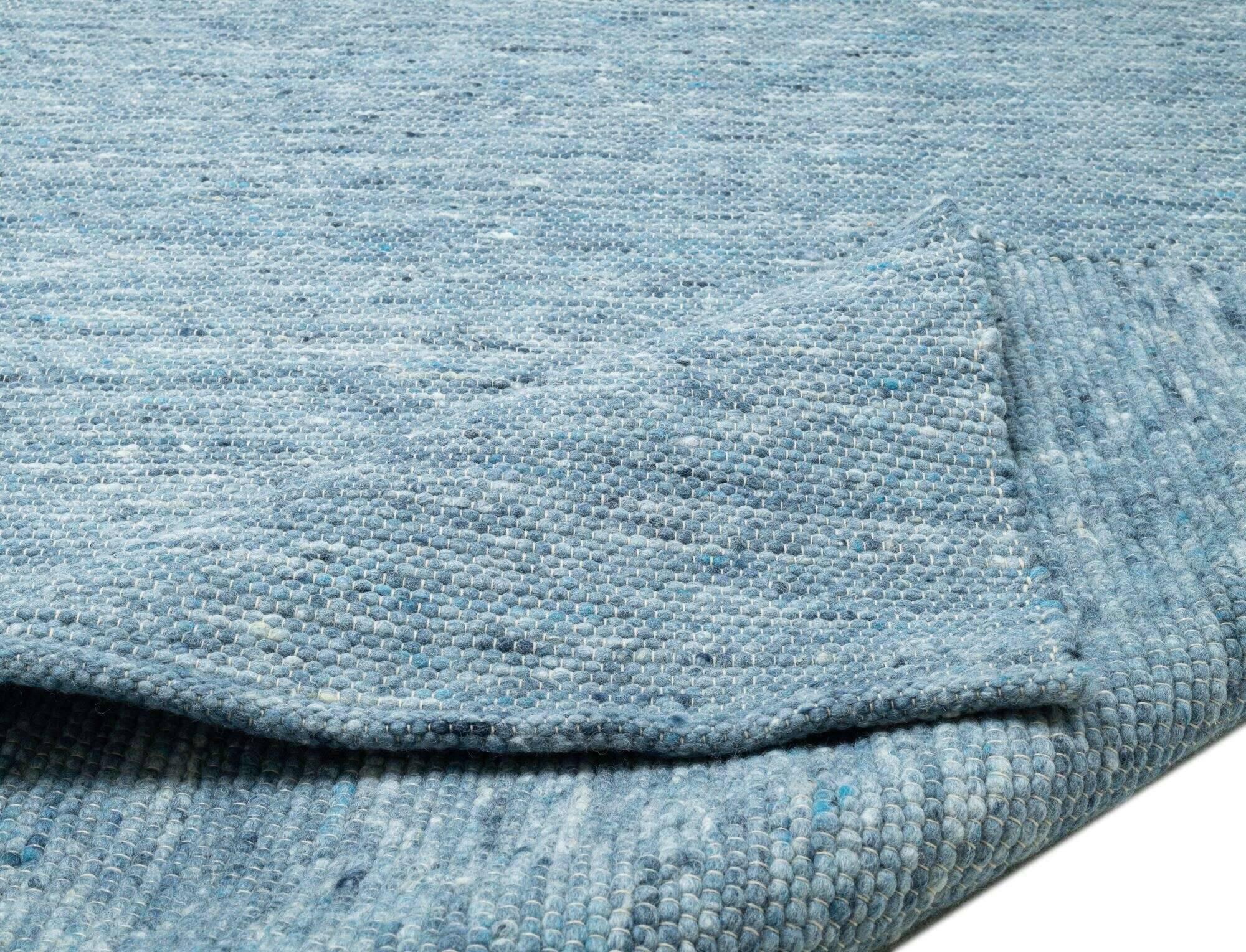 hoernum_uni_700blue_430208_9 Sansibar Handwebteppich Hörnum aus reiner Schurwolle