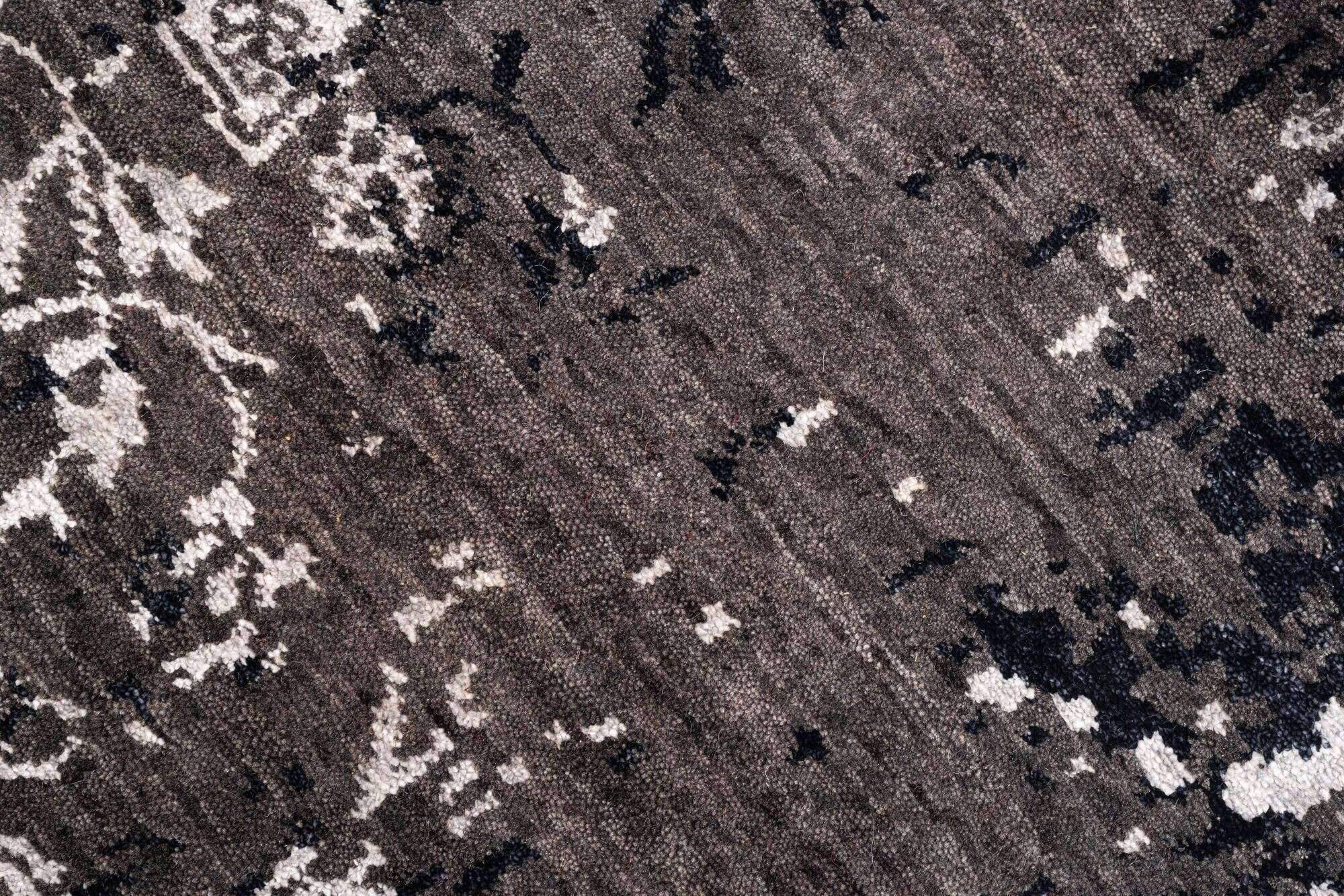 queenscity_zo-2199-17_601anthracite_408762_3 Vintage Teppich Queenscity 160x230cm Handgeknüpft Wolle Viskose grau