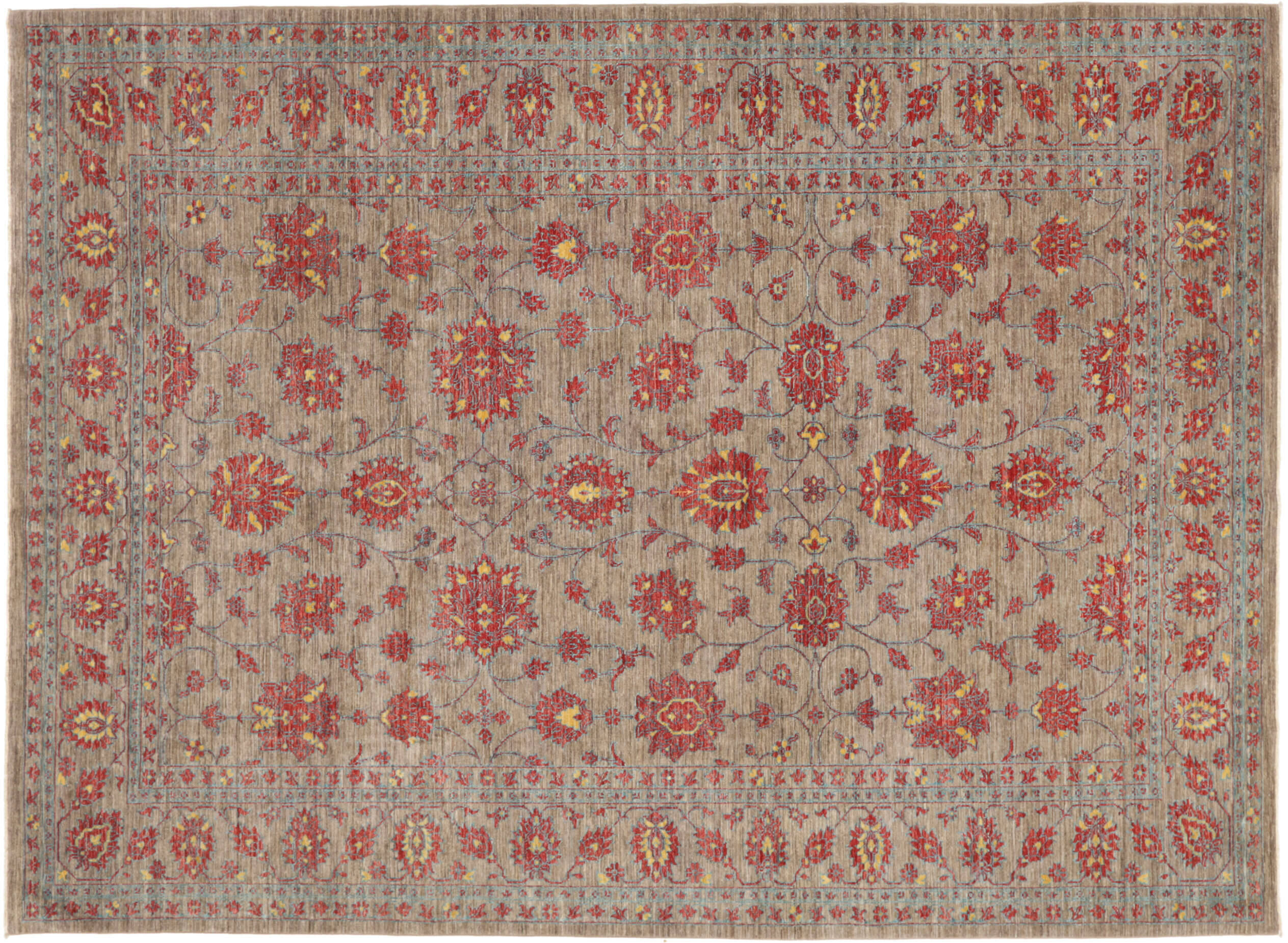 RSN376327-00001eF1gadHVvGnla Ziegler Teppich 250x346 cm Orientteppich braun Handgeknüpft Wolle