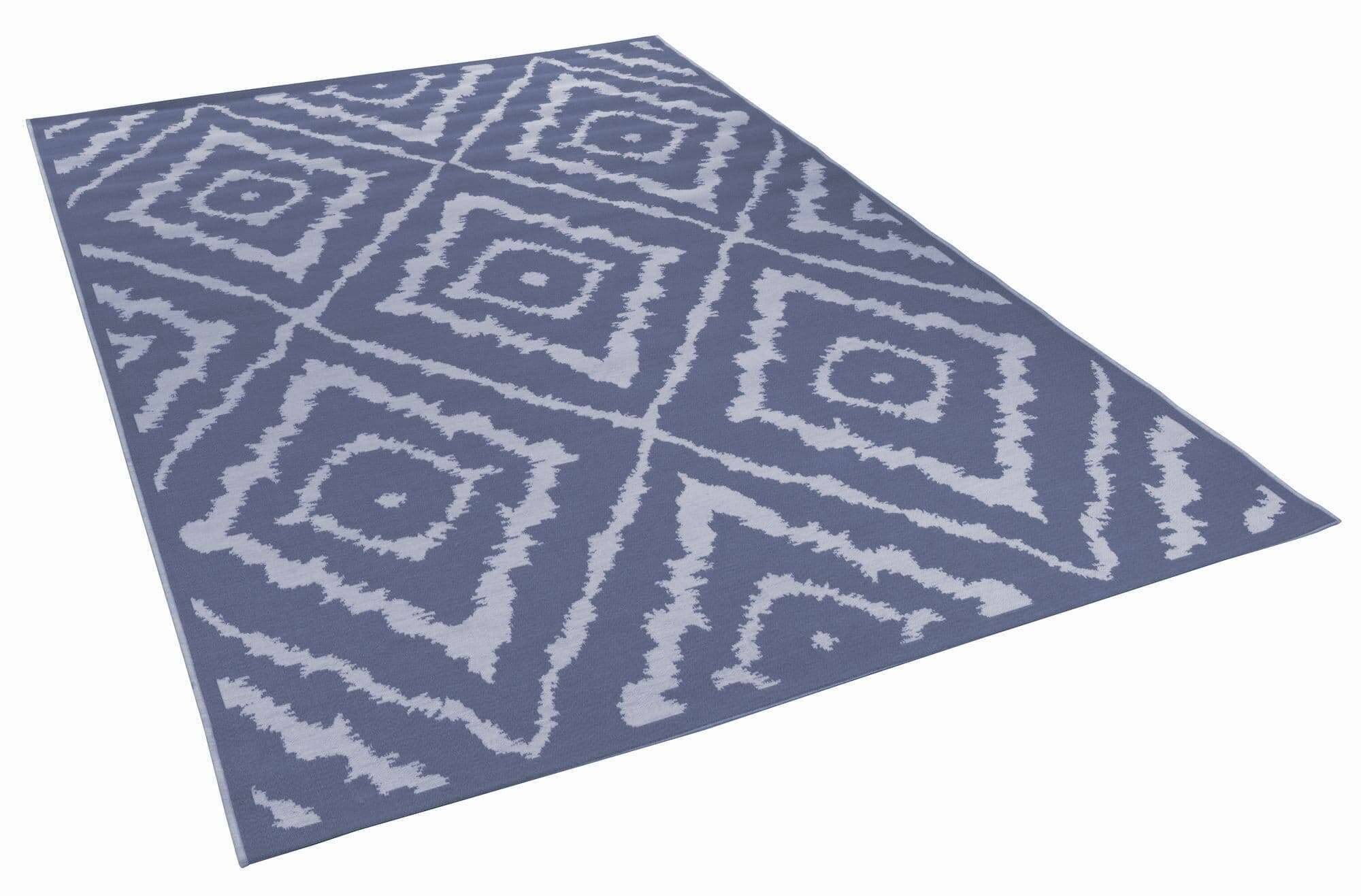Garden_Pattern_700blue_415466_2 Garden Pattern 700 blau In- und Outdoor Teppich Rauten