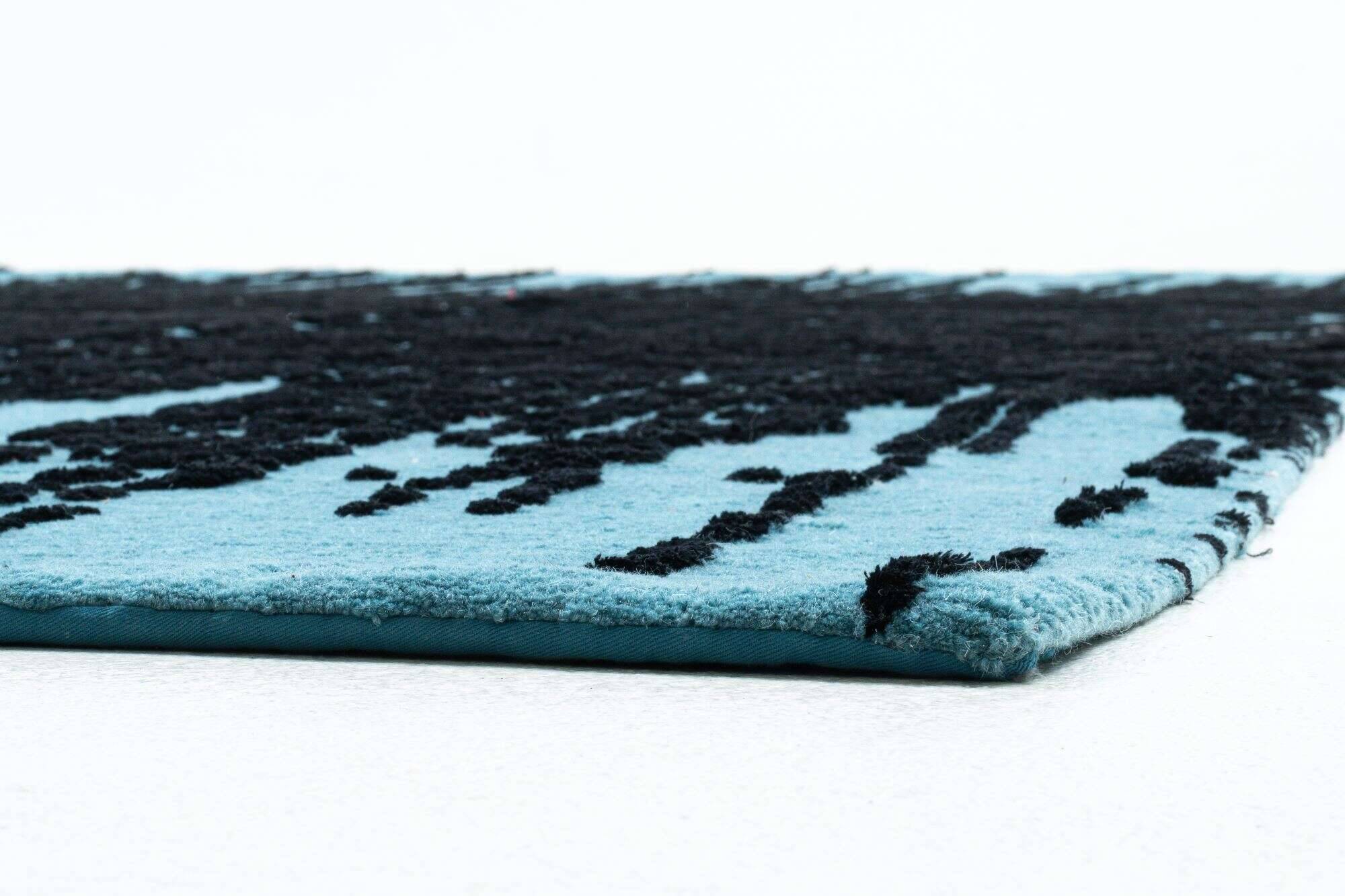 Nepal Teppich Jabu Silk 60 Wolle Seide Design ca.250x300cm blau