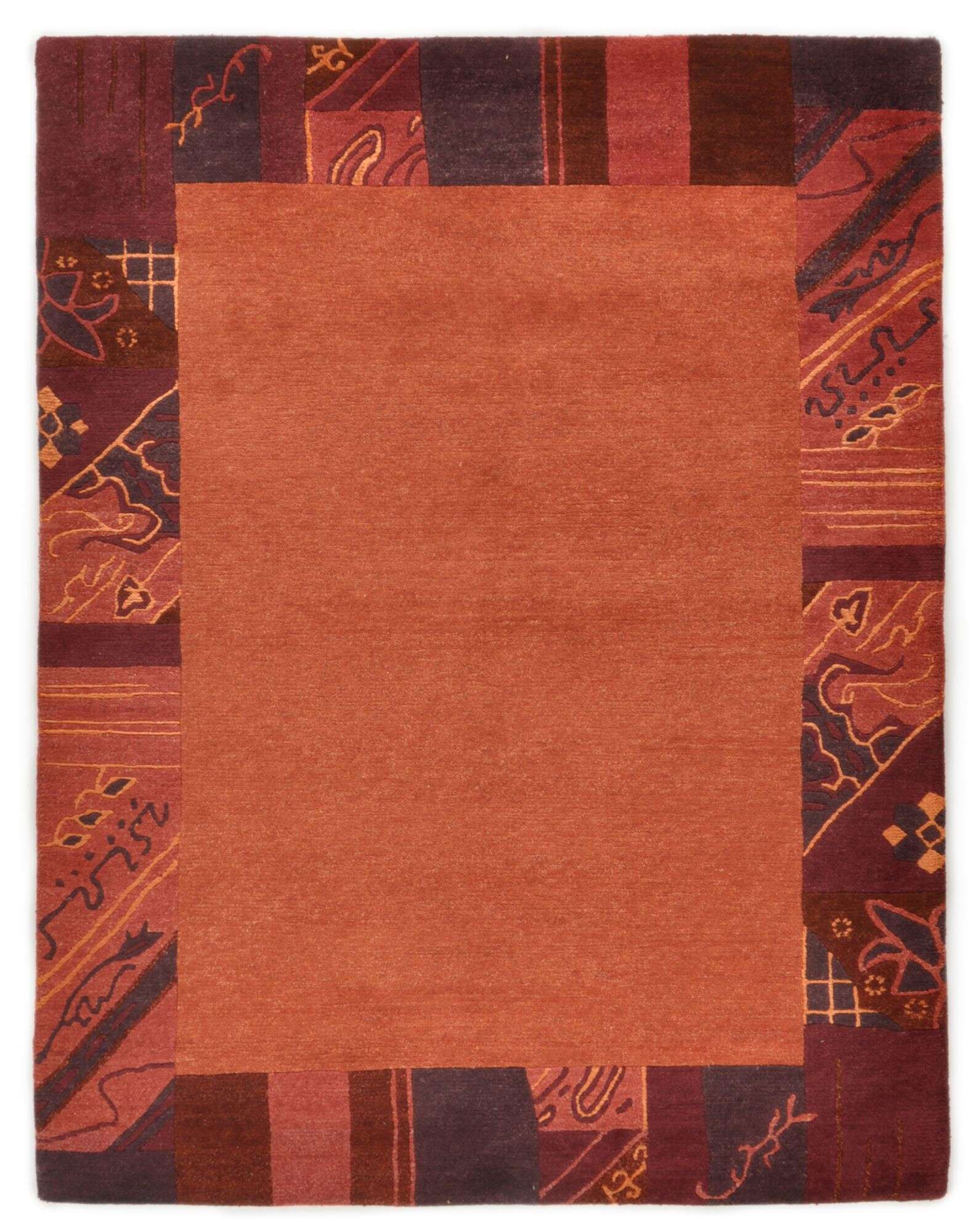 Handgeknüpfter Nepalteppich rot Talonga-Silk im Wunschmaß