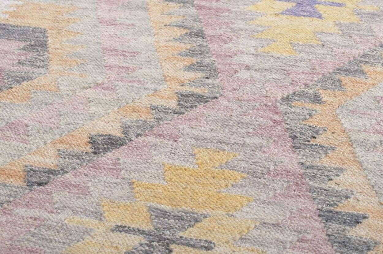 Vintage_ClassicKelim_756lightpurple_408167_3 Handgewebter Kelim Teppich Classic Naturteppich aus Wolle