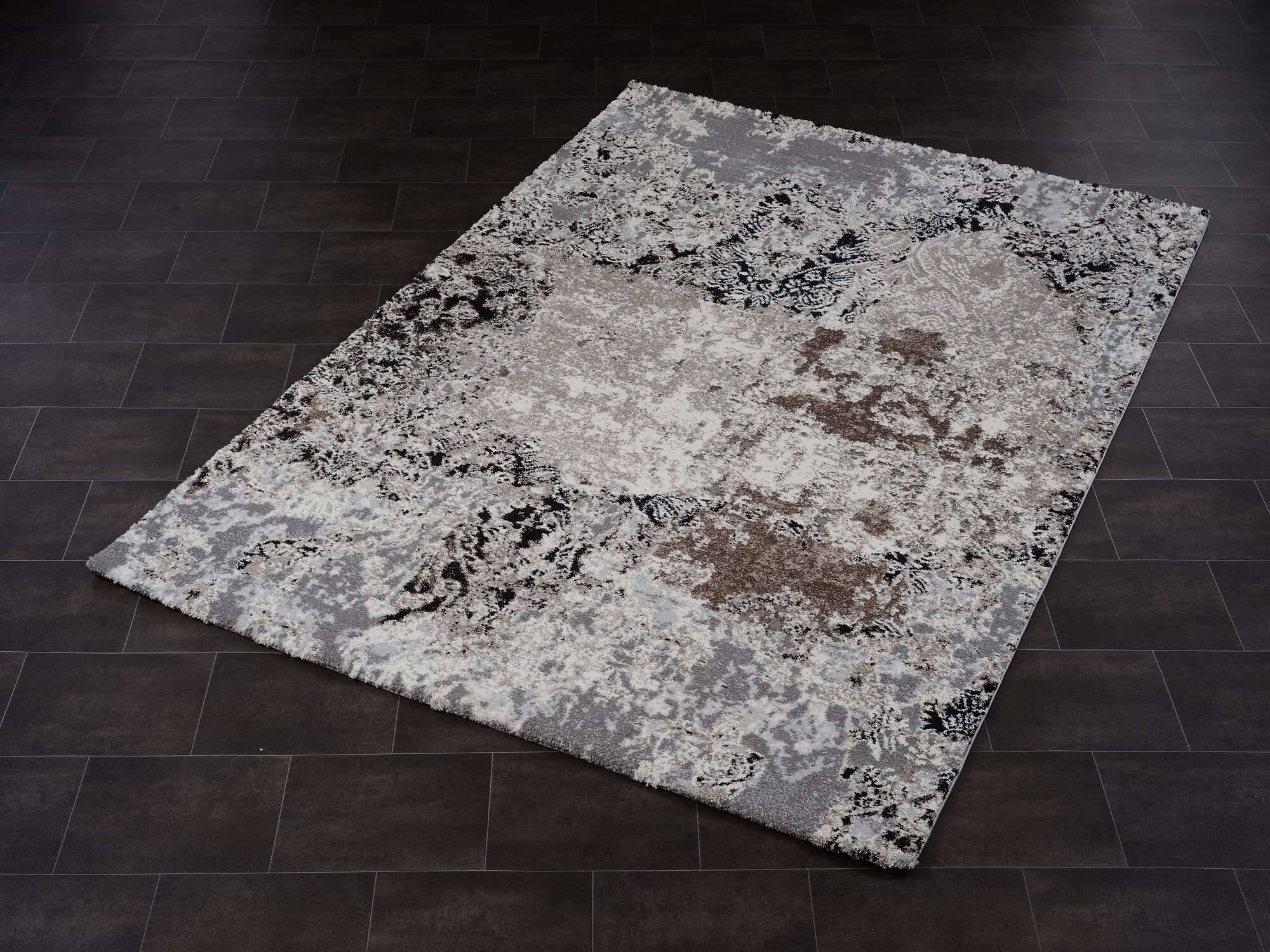 JUW03-547-12 Teppich Juwel Dramatica Hochflor Teppich Vintage Shaggy