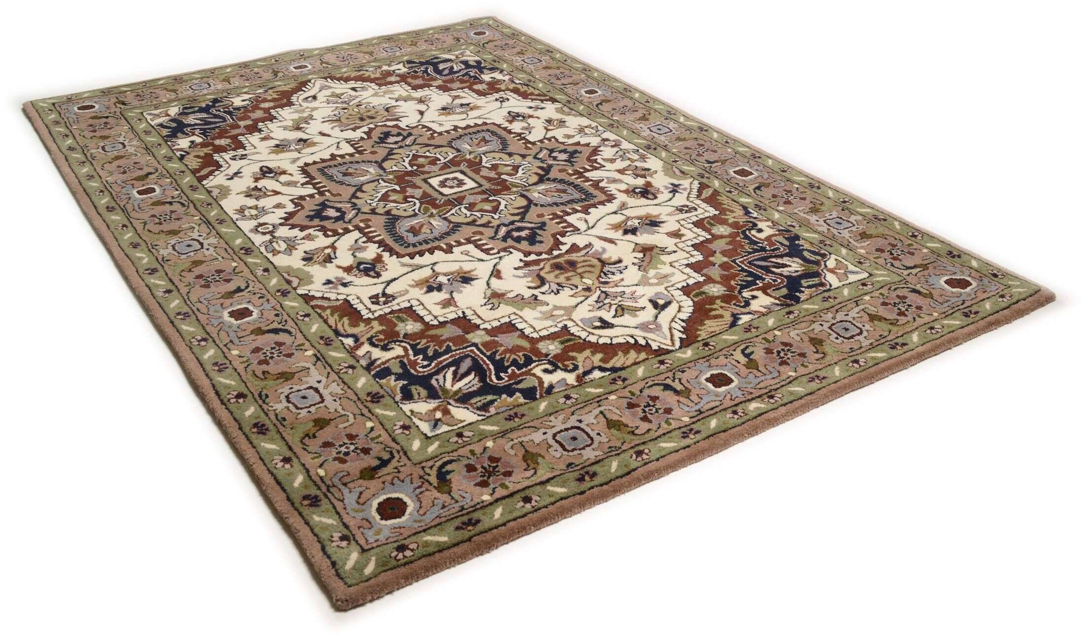 Royal_heriz_cremebraun_300414_2BzqzDUsePaHD4 Royal Heriz Handgetuftet Orientteppich Wolle