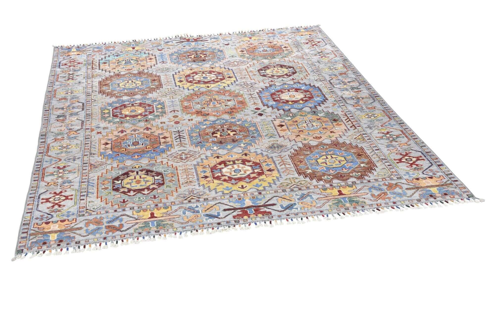 kandashah_1341_553beigemulti_426997_2-1 Kandashah Ziegler-Teppich ca: 158 x 257 cm Hochwertiger Teppich aus Pakistan