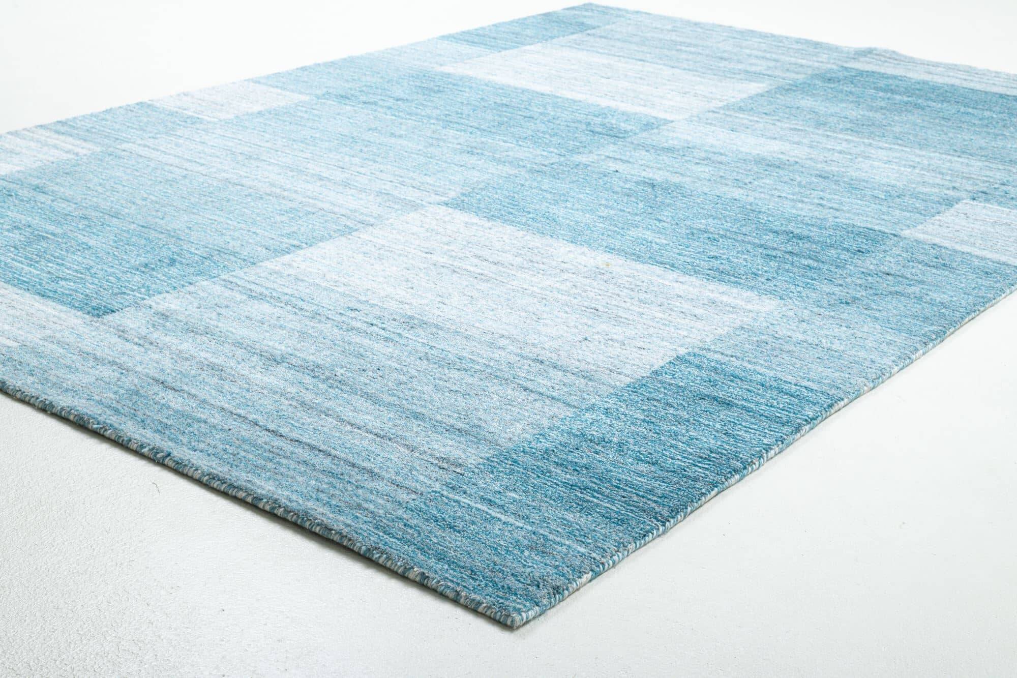 Teppich Modern Nevada Viscose Handgewebt 160x230cm blau