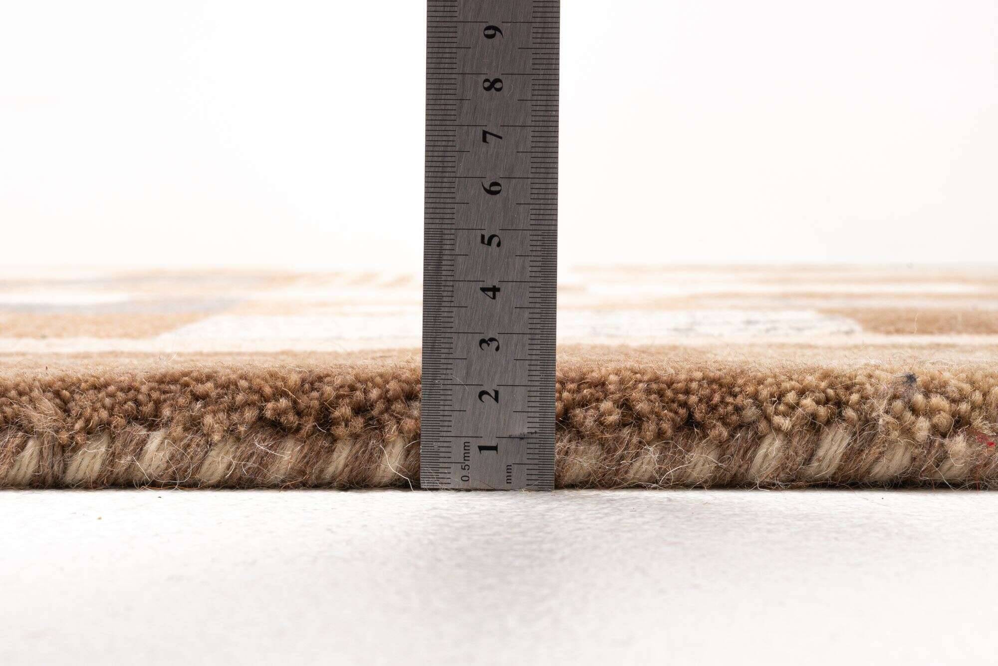 nomade_zo-1998-16_653greymulti_408008_5 Gabbeh Teppich Nomaden 160x230cm Handgeknüpft Schurwolle beige