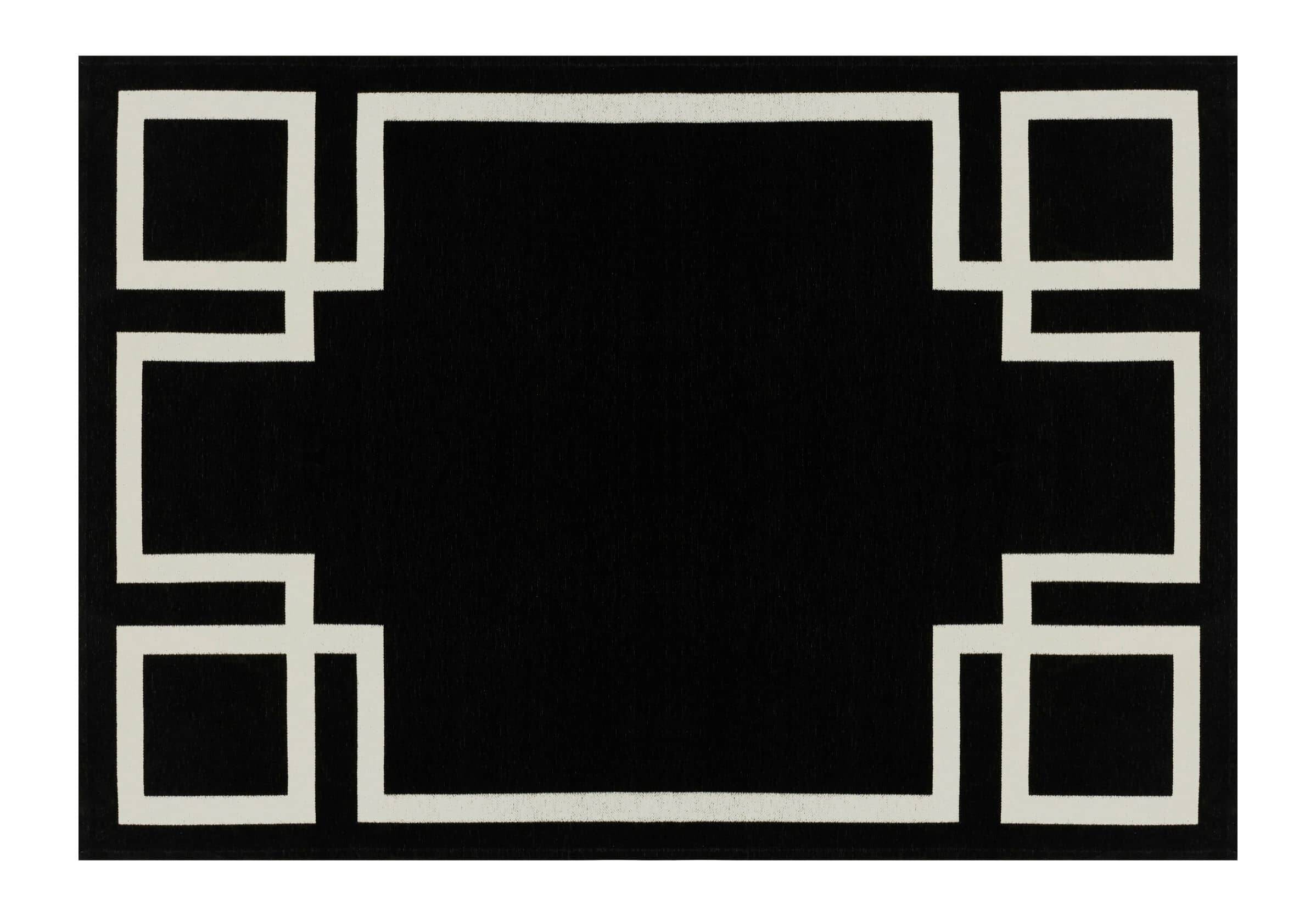 Moderner Teppich HAMPTON BLACK - Waschbarer Teppich Moderner Teppich HAMPTON BLACK - Waschbarer Teppich