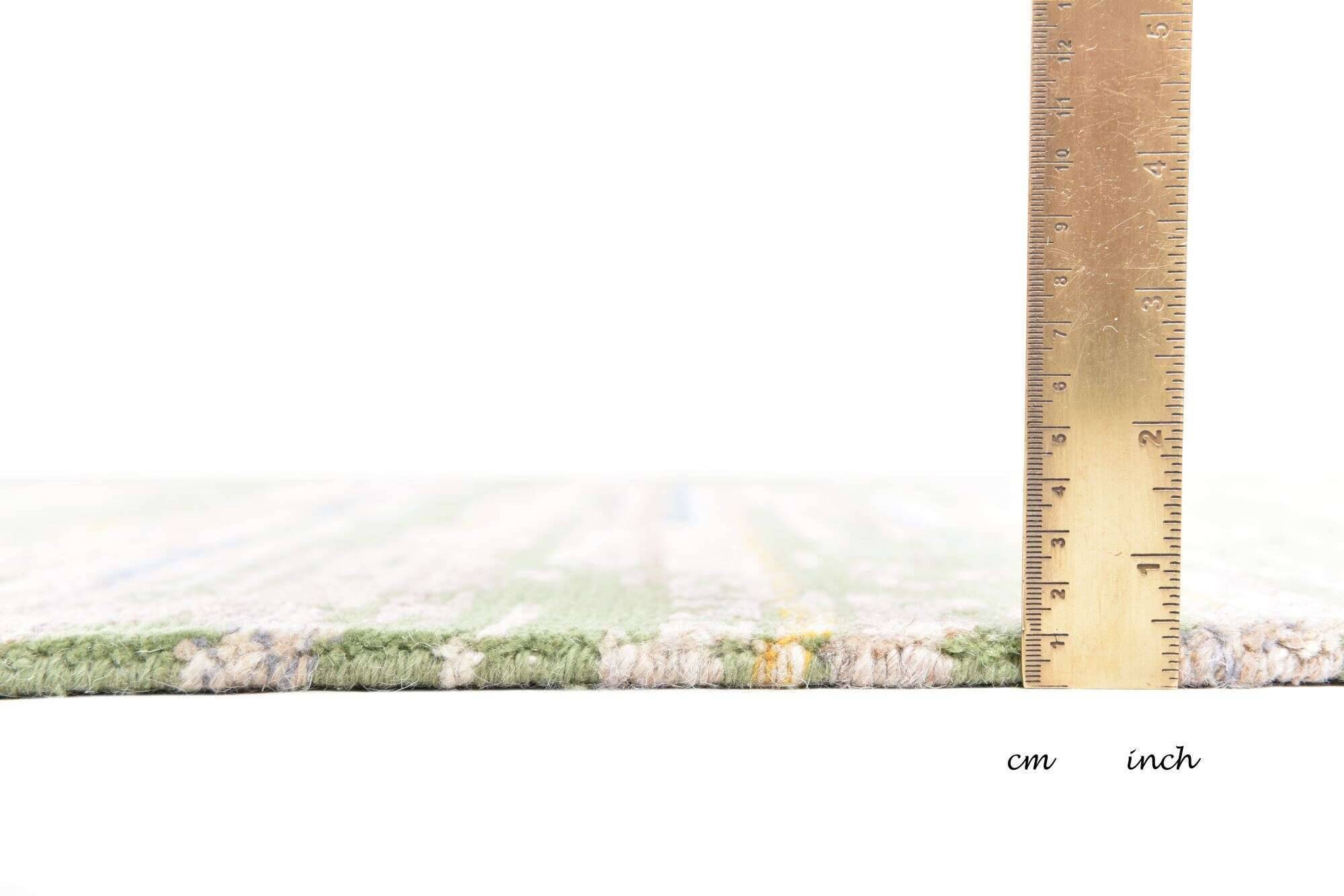 fangri_c3572_303greenmulti_408942_5 Handgeknüpfter Nepal Teppich Fangri grün Wunschmaß