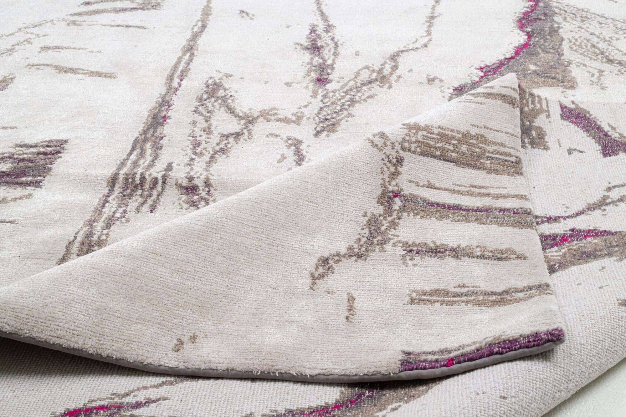jabusilk60_c4047_120naturalpink_416946_9 Nepal Teppich Jabu Silk 60 Wolle Seide Design Teppich 247x307cm