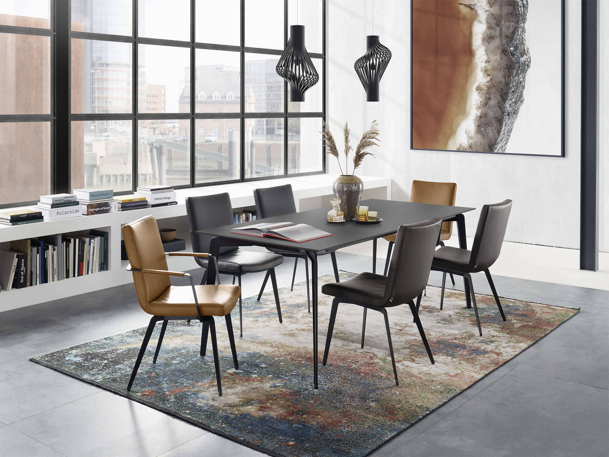 LUX04-598-11 LUXURY FOUR Moderner Design Teppich mit farbbrillanter Modalfaser