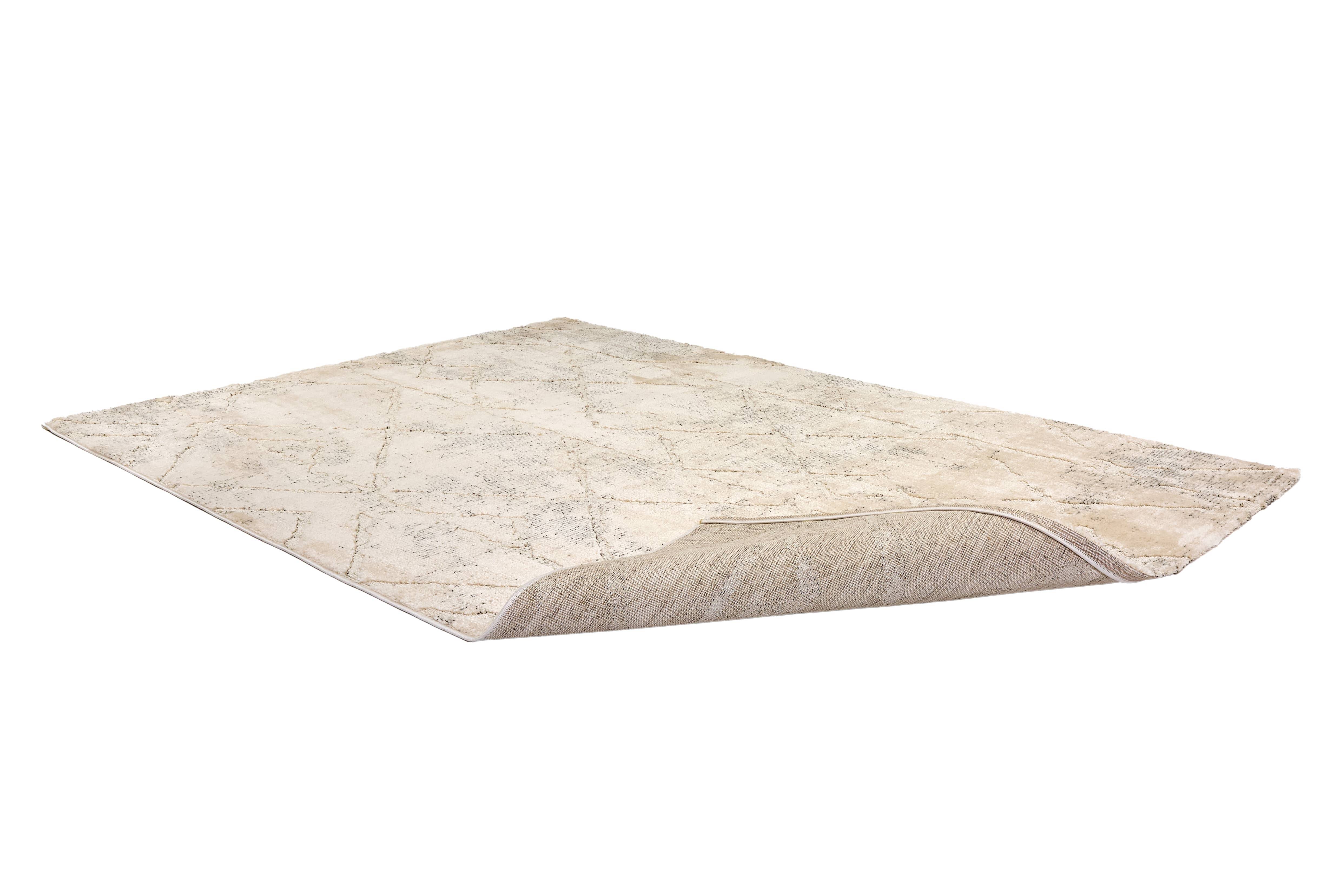 Wohnteppich Lou D.254 C.003 Rauten creme-grau