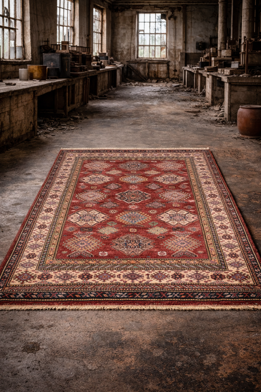 Kazak super Orientteppich Handgeknüpft 173 x230 cm Schurwolle