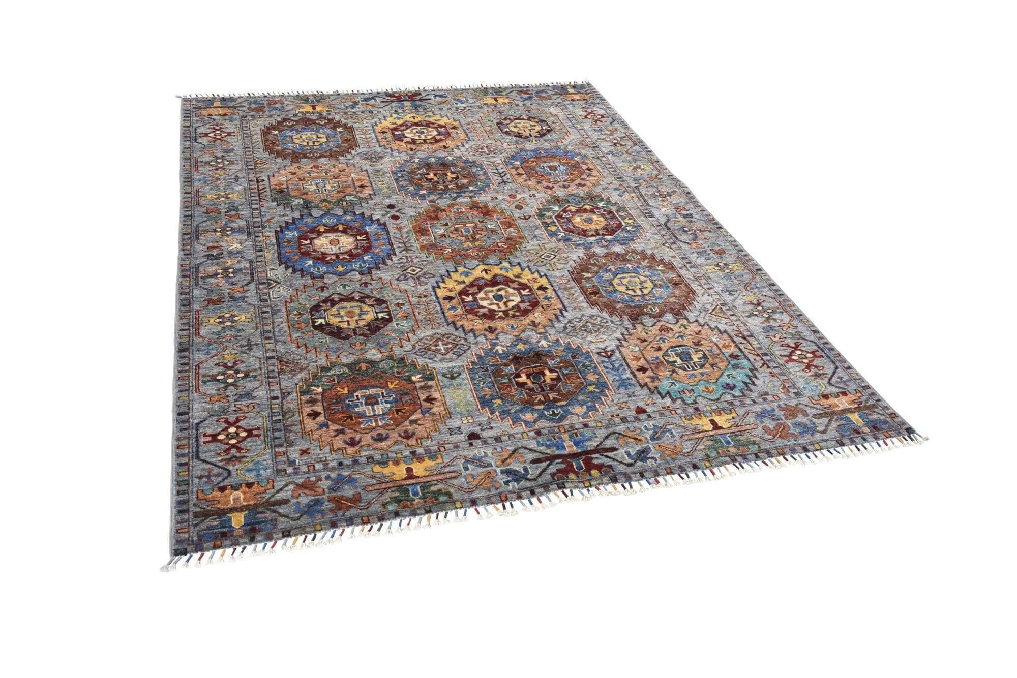 kandashah_1341_553beigemulti_426997_2 Kandashah Ziegler-Teppich ca: 158 x 257 cm Hochwertiger Teppich aus Pakistan