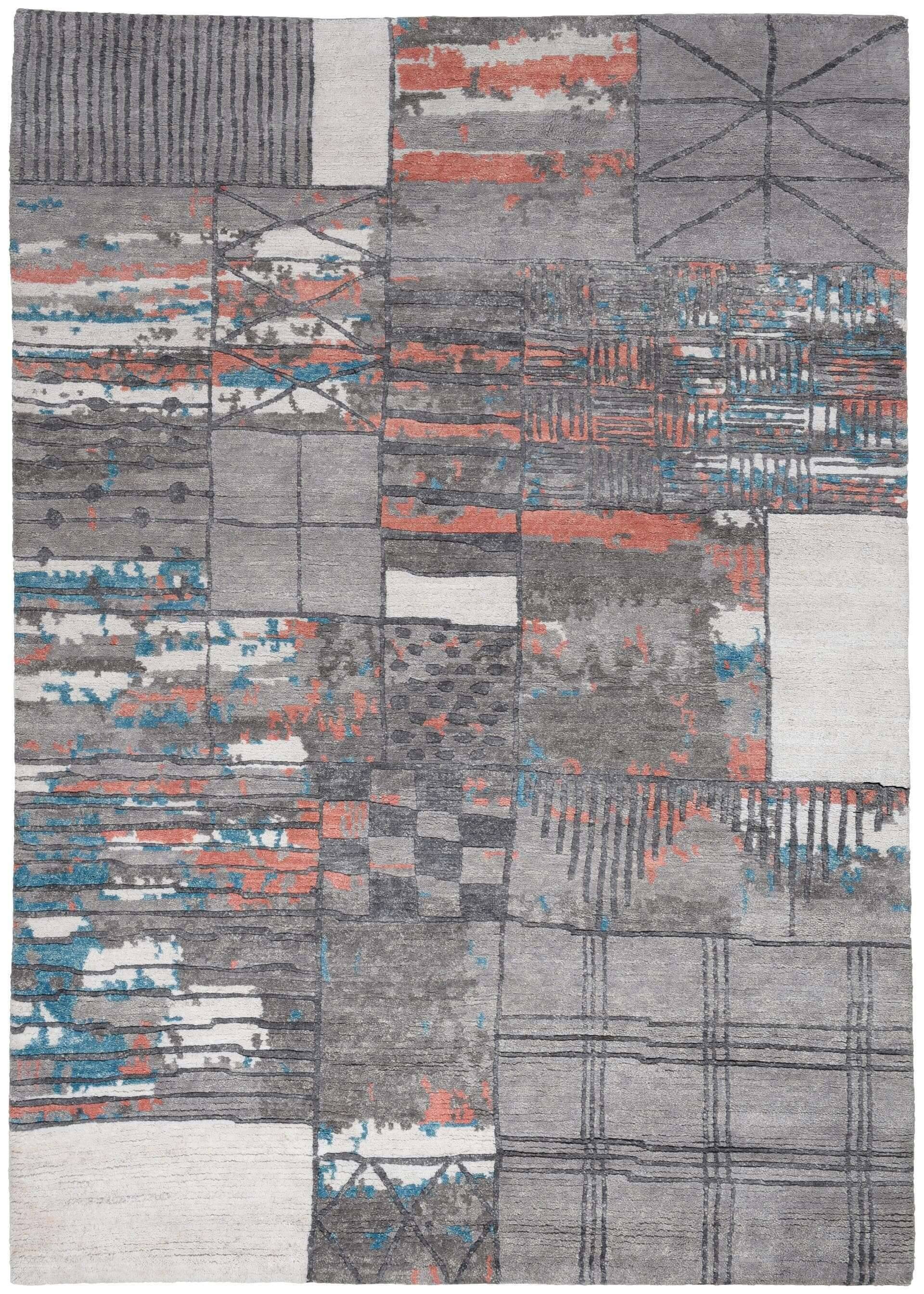 TALONGA_RS683_654GREYMULTI_412491_1 Talonga Nepalteppich ca: 164 x 236 cm Handgeknüpft