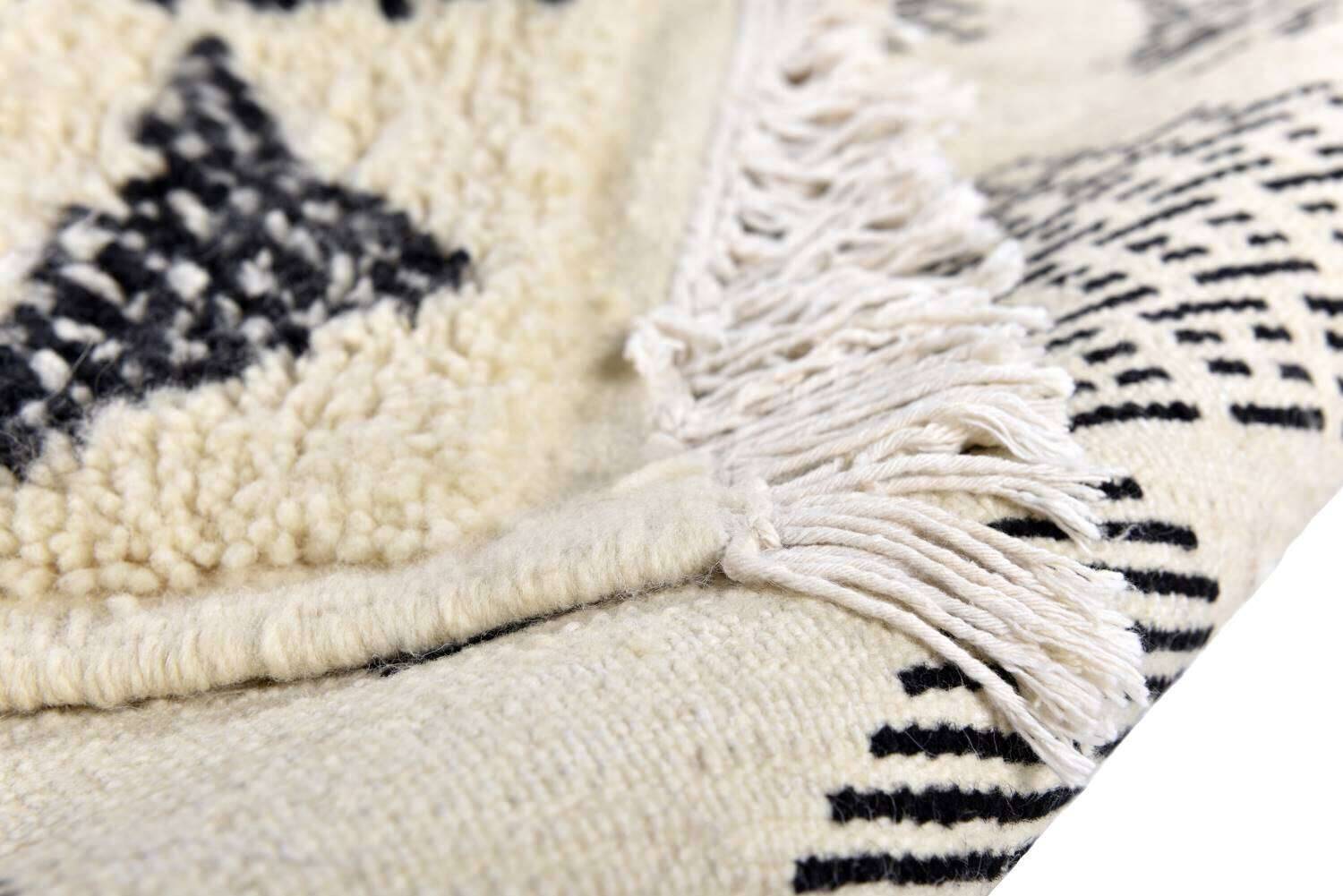 BenniUrein_2010_997Blanc_426566_9 Teppich Boho Beni Ourain 170x240cm Schafwolle