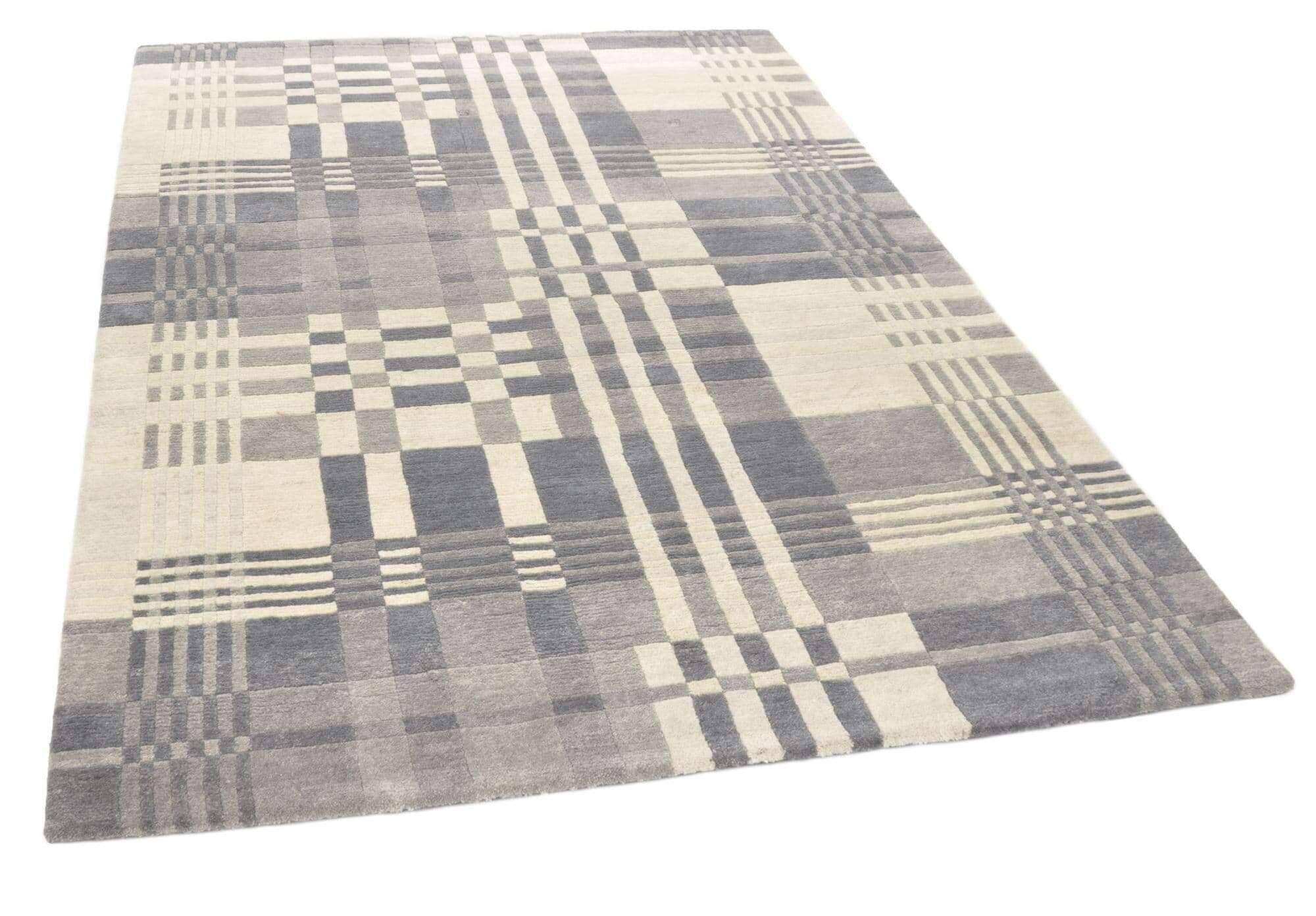 Talonga_RS584_653greymulti_110370_2 Talonga Silk Nepalteppich ca: 162 x 237 cm Handgeknüpft