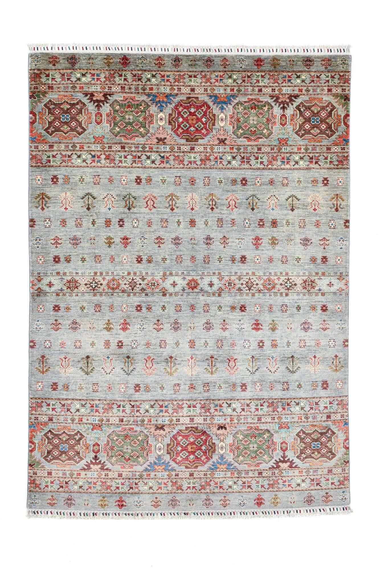 kandashah_1297_656light-grey_434849_1 Kandashah Ziegler Teppich Handgeknüpft Klassisch grau 171x244cm