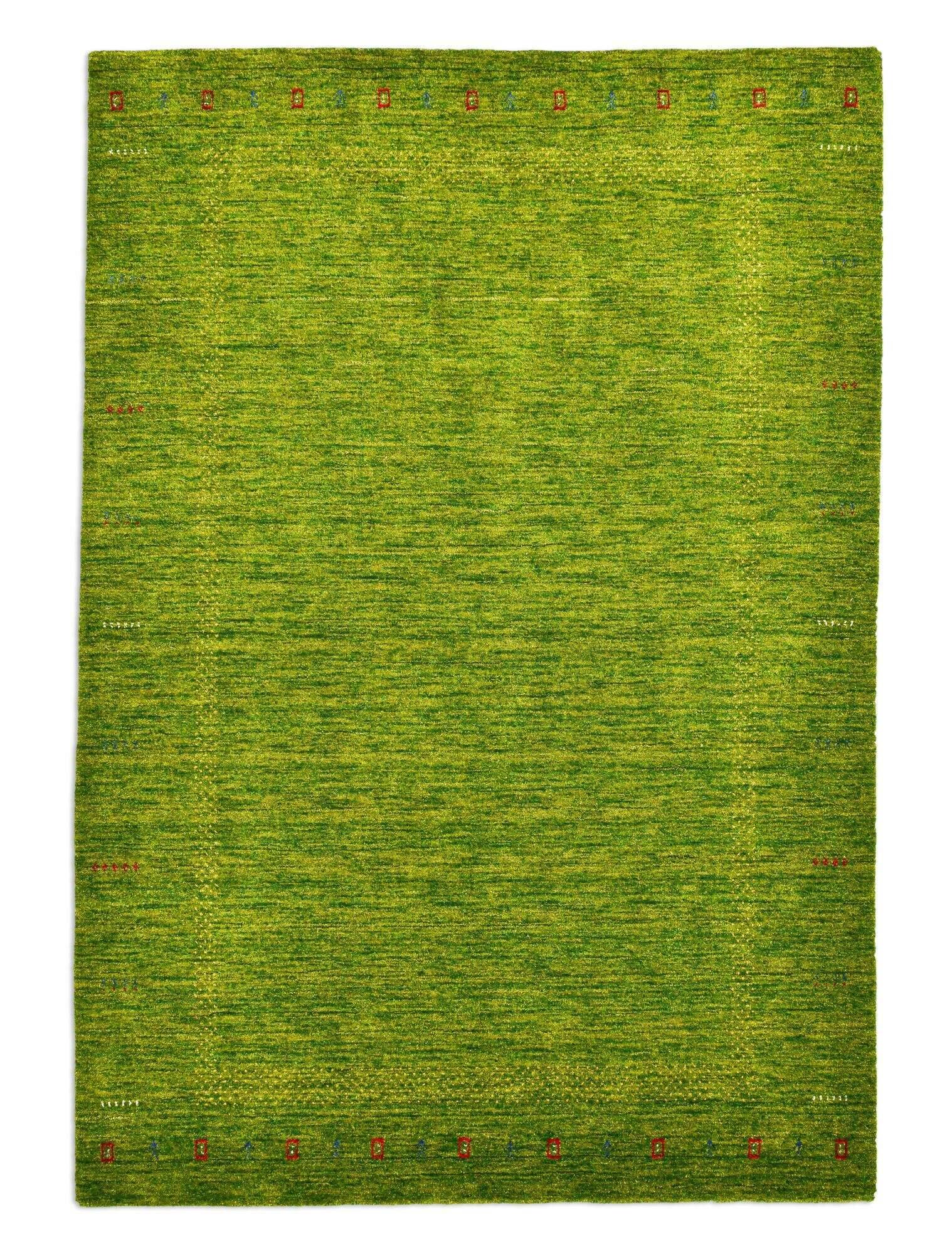 newyork_zo-2837-19_301green_416705_1 Gabbeh Teppich Schurwolle ca 160x230 cm grün