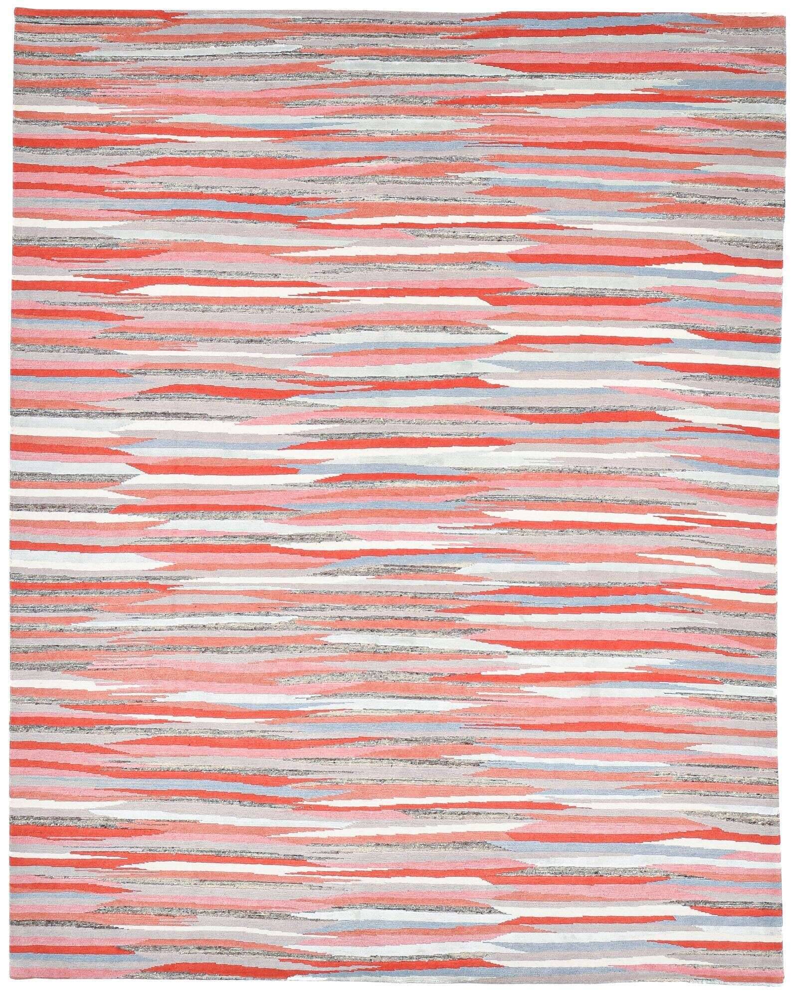 jabusilk_c3868_200red_413197_13orn8pNgs8WVE Nepal Teppich Jabu Silk Wolle Seide Design Teppich 245x309cm