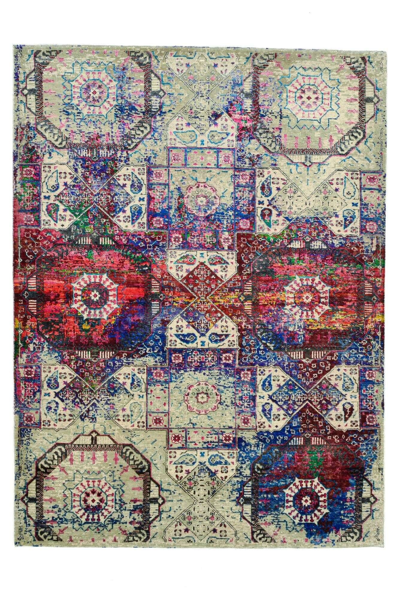 sarisuperior_4690_113naturalmulti_431441_1 Sari Superior 168x236cm Teppich Orient Handgeknüpft Design