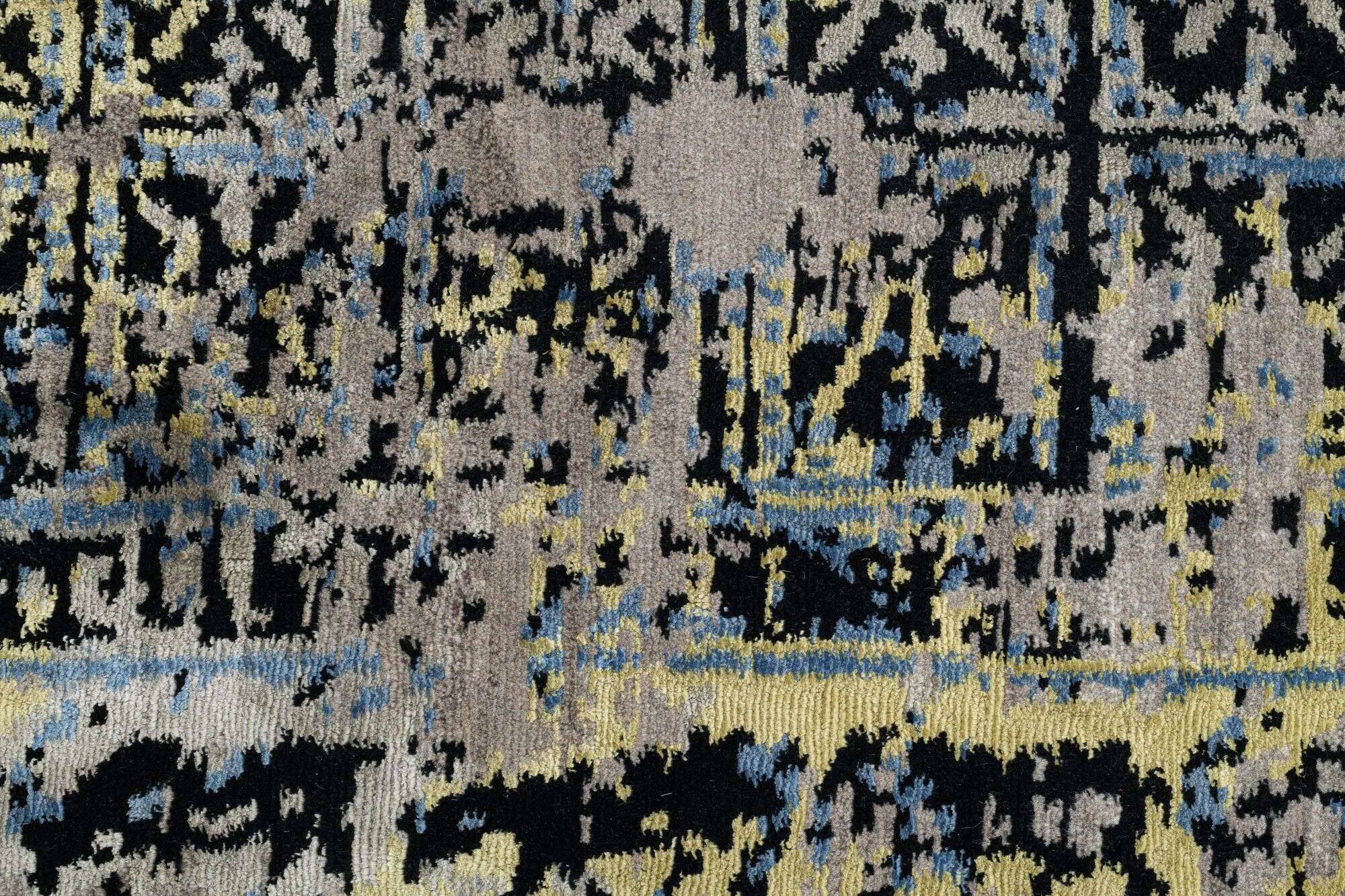 jabusilk60_cx3258_561blackcream_405016_3 Nepal Teppich Jabu Silk 60 Wolle Seide Design 249x304cm