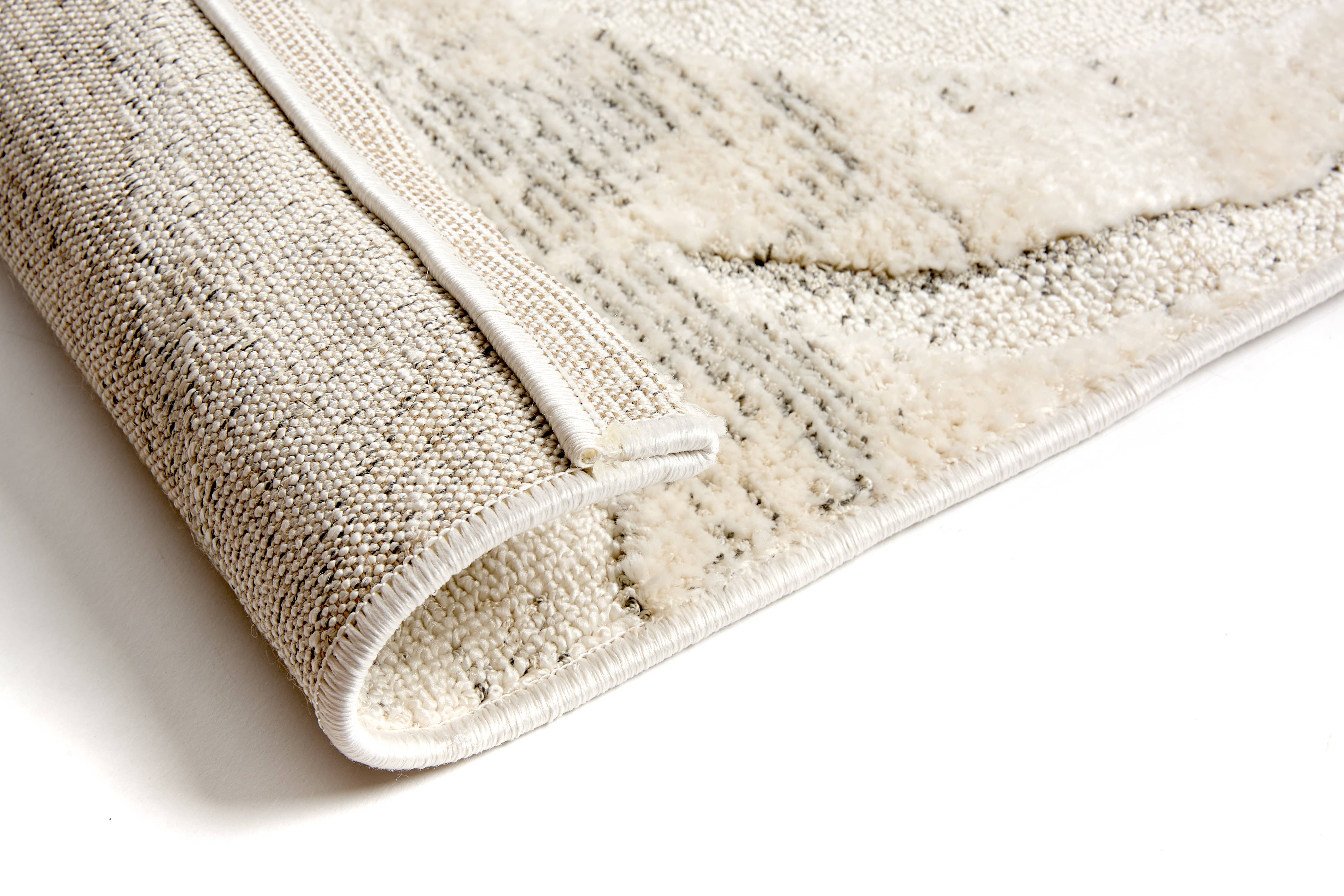 Wohnteppich Lou D.251 C.003 Wellen creme-grau