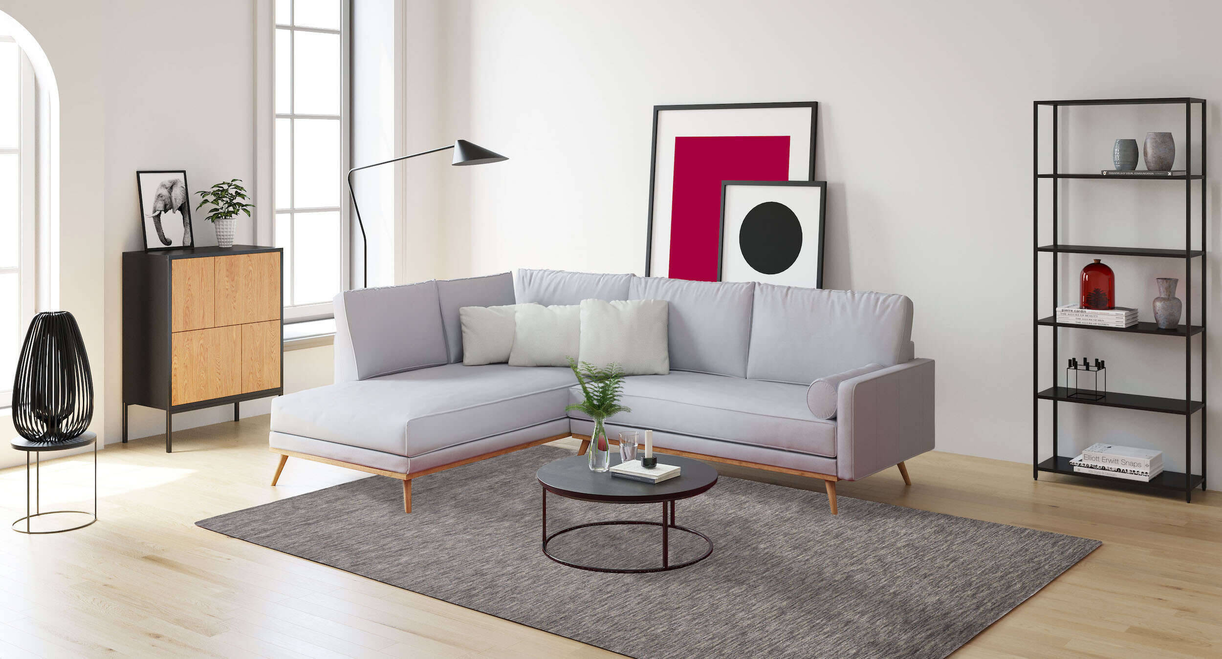 Holi_Uni_650grey_428737_Interieur Handwebteppich Holi uni grau im Wunschmaß
