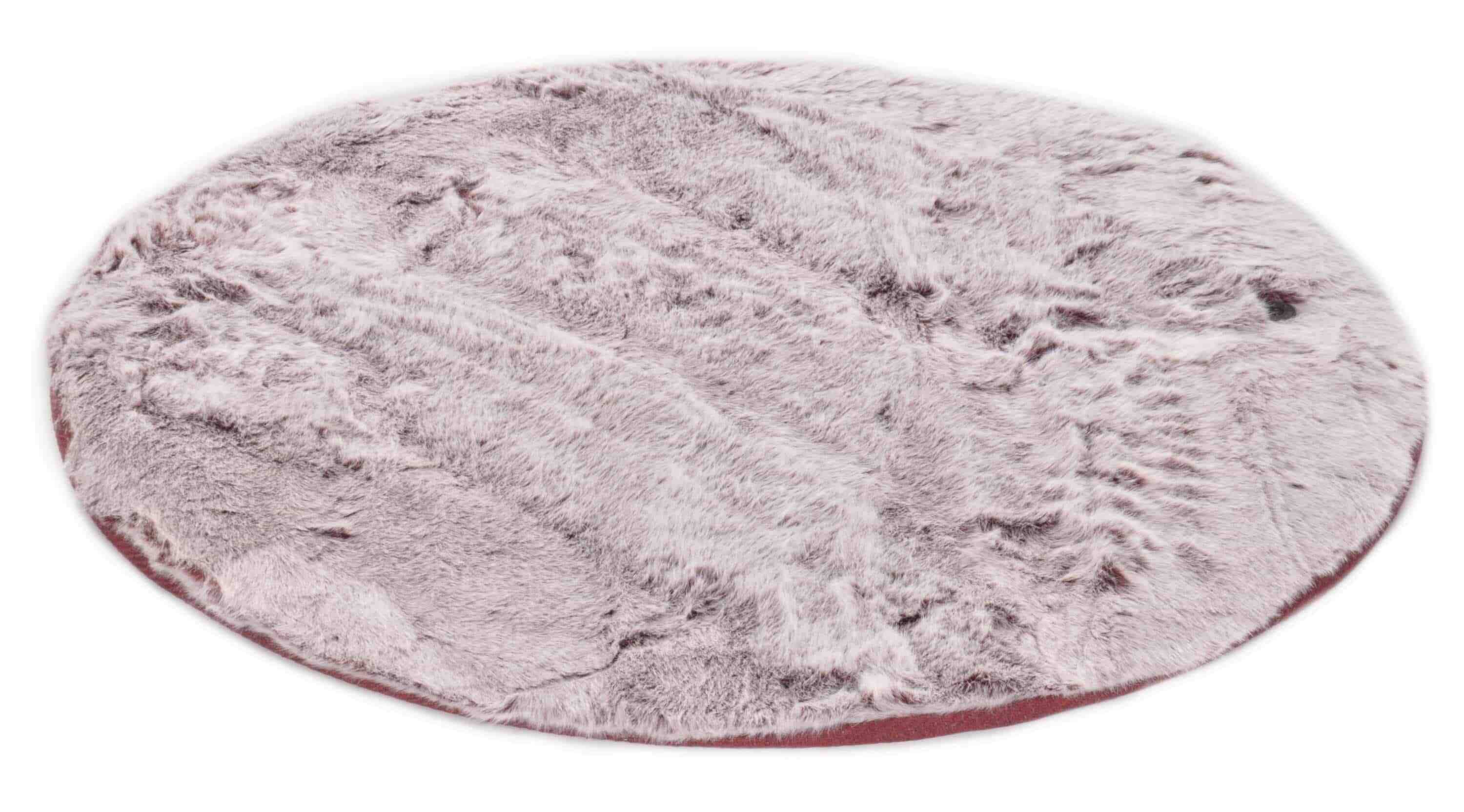 Furry_UNI_260berry_419864_26 Furry uni rund Tom Tailor Hochflor Teppich Einfarbig